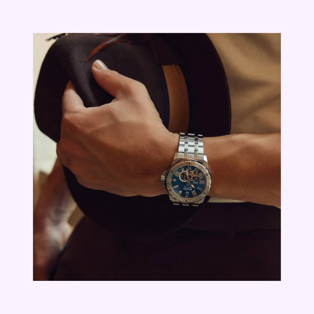 Bulova Marine Star 98D184 Automatic Men's Watch - Stainless Steel, Water Resistant, Marc Anthony Collection | Perfect for Diving, Business & Formal Occasions