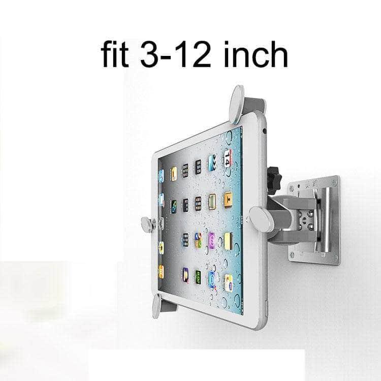 Universal Tablet Wall Mount Bracket - Adjustable Stand for 4 to 12 Inch Tablets - Perfect for Kitchen, Bedroom & Office Use
