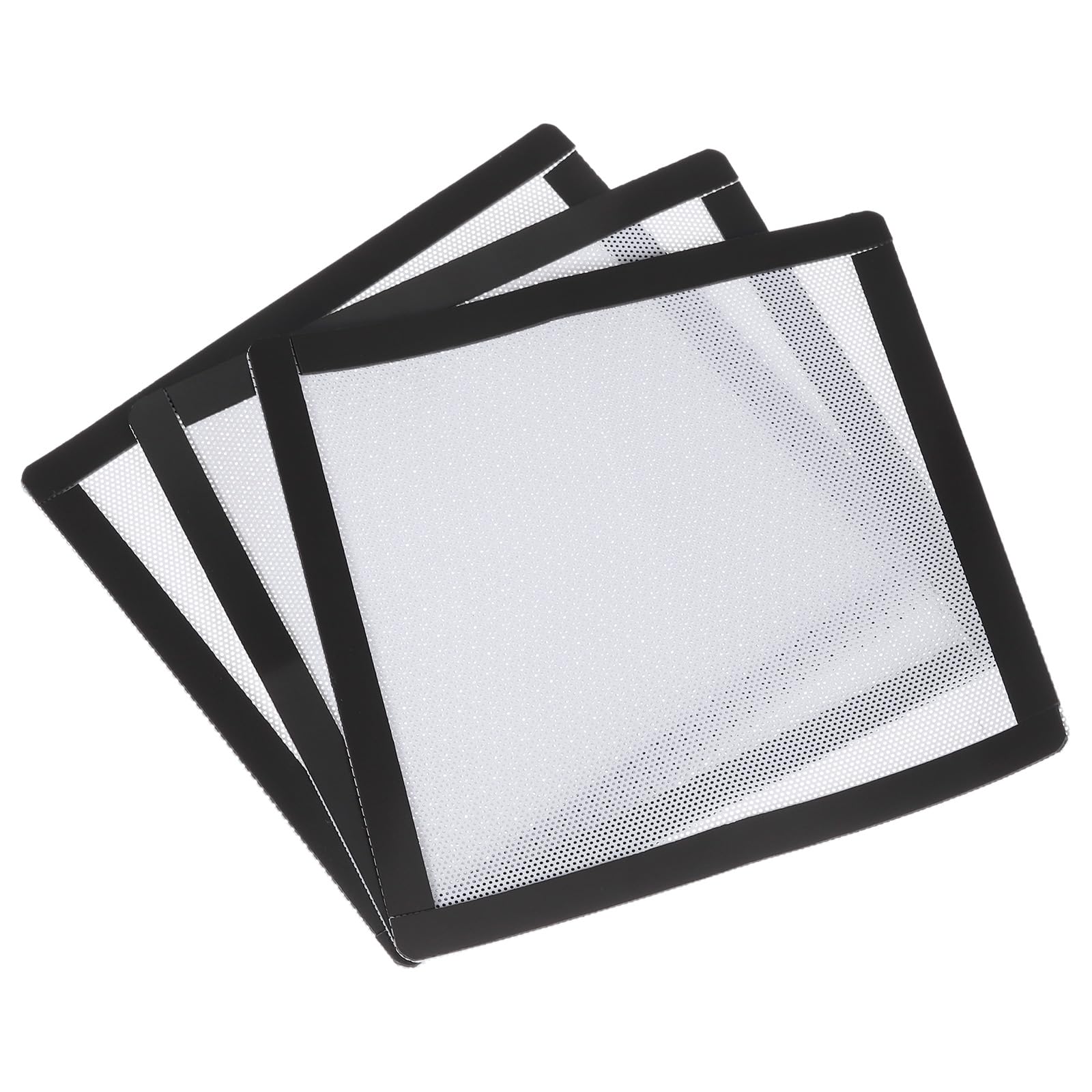 MECCANIXITY 3PCS 150x150mm Magnetic PC Dust Filter - White PVC Computer Case Cooler Dustproof Mesh Cover for PC Chassis, Speakers & Gaming Rigs | Perfect for Home Office, Gaming Setup & Computer Maintenance