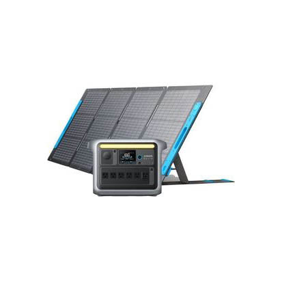 Anker SOLIX C1000X 1000W Portable Solar Generator Kit with 200W Solar Panel - Perfect for Camping, RV Trips & Emergency Power Backup