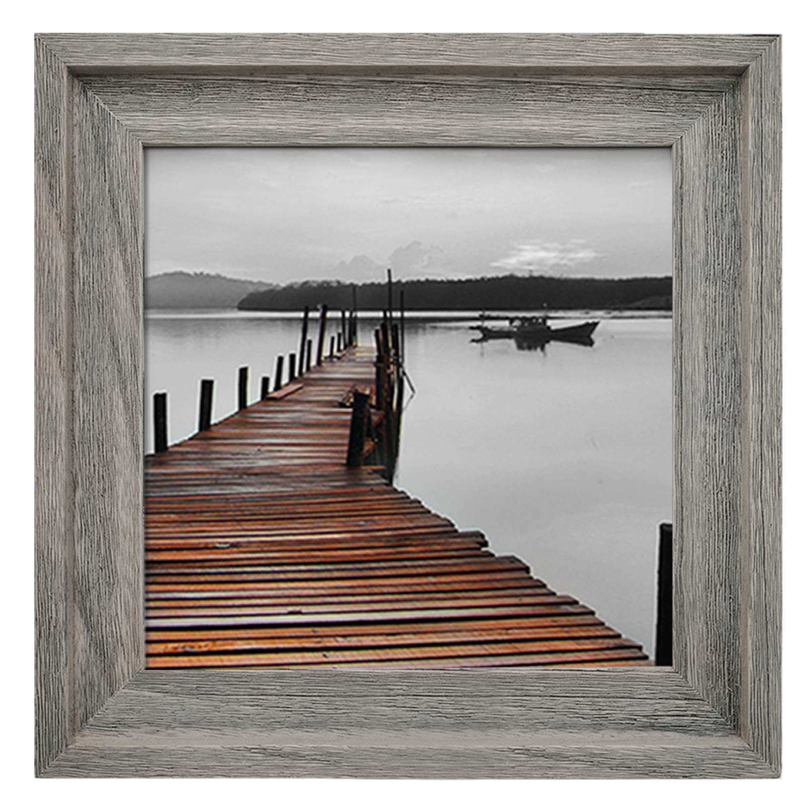 Rustic 10x10 Wooden Picture Frames - Farmhouse Style for Wall or Tabletop Display