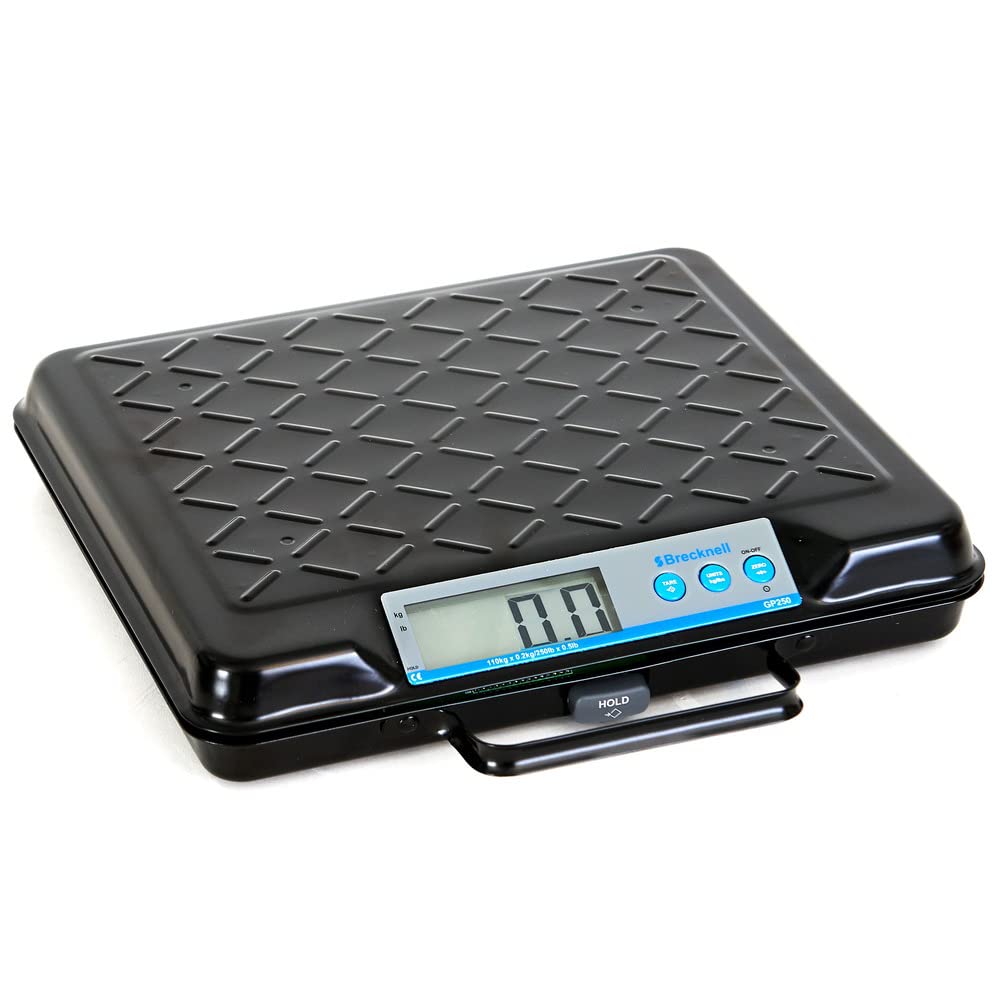 Brecknell GP250 Portable Electronic Bench Scale - 250lb Capacity, 12