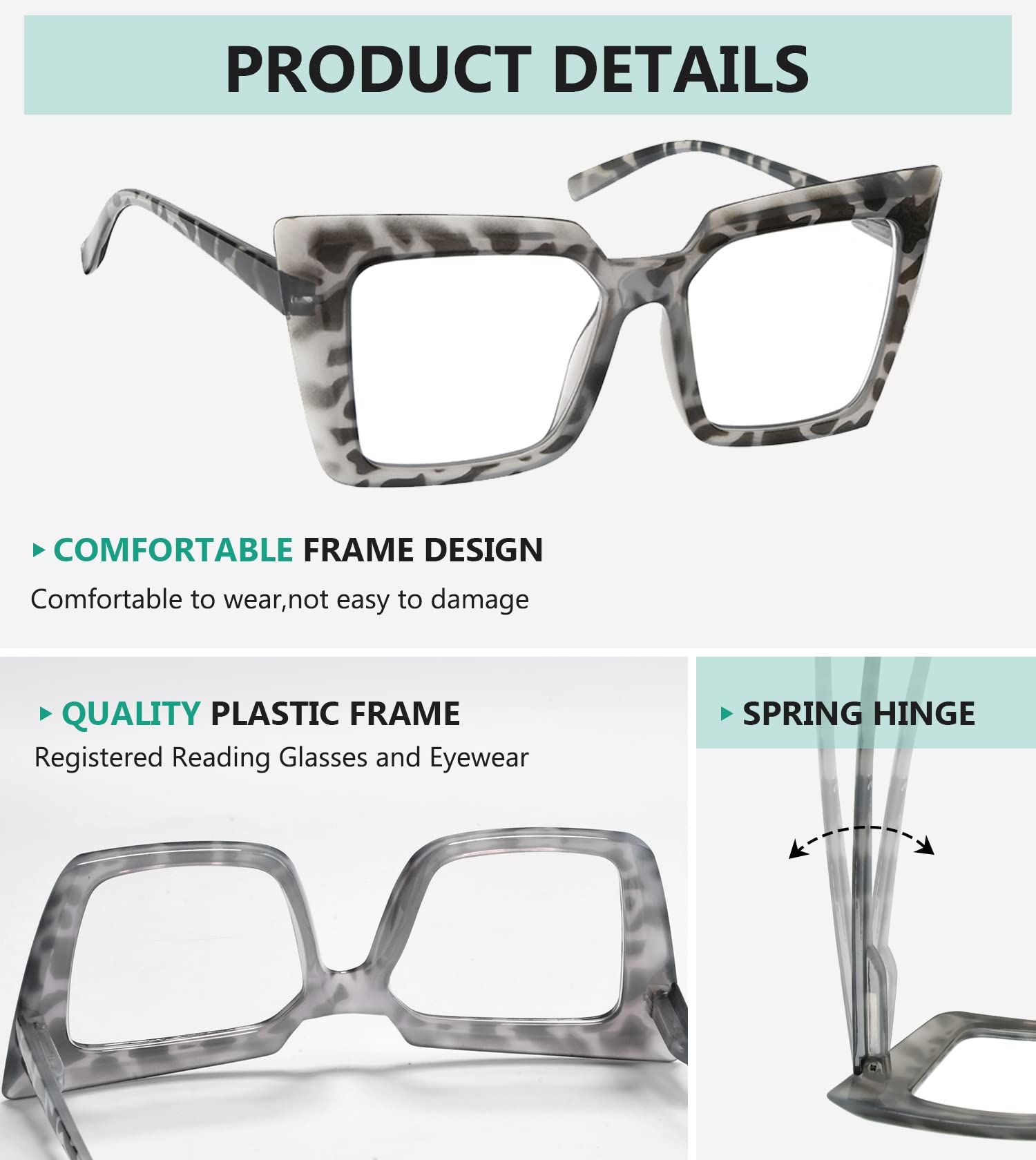Eyekepper Photochromic Reading Glasses for Women - Lightweight Oversized Readers with Transition Lenses (Indoor/Outdoor Use) - Perfect for Reading, Driving, and Outdoor Activities
