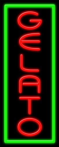 Custom Gelato Glass Neon Sign #11560 - Handcrafted in USA - Perfect for Ice Cream Shops, Cafes & Home Decor