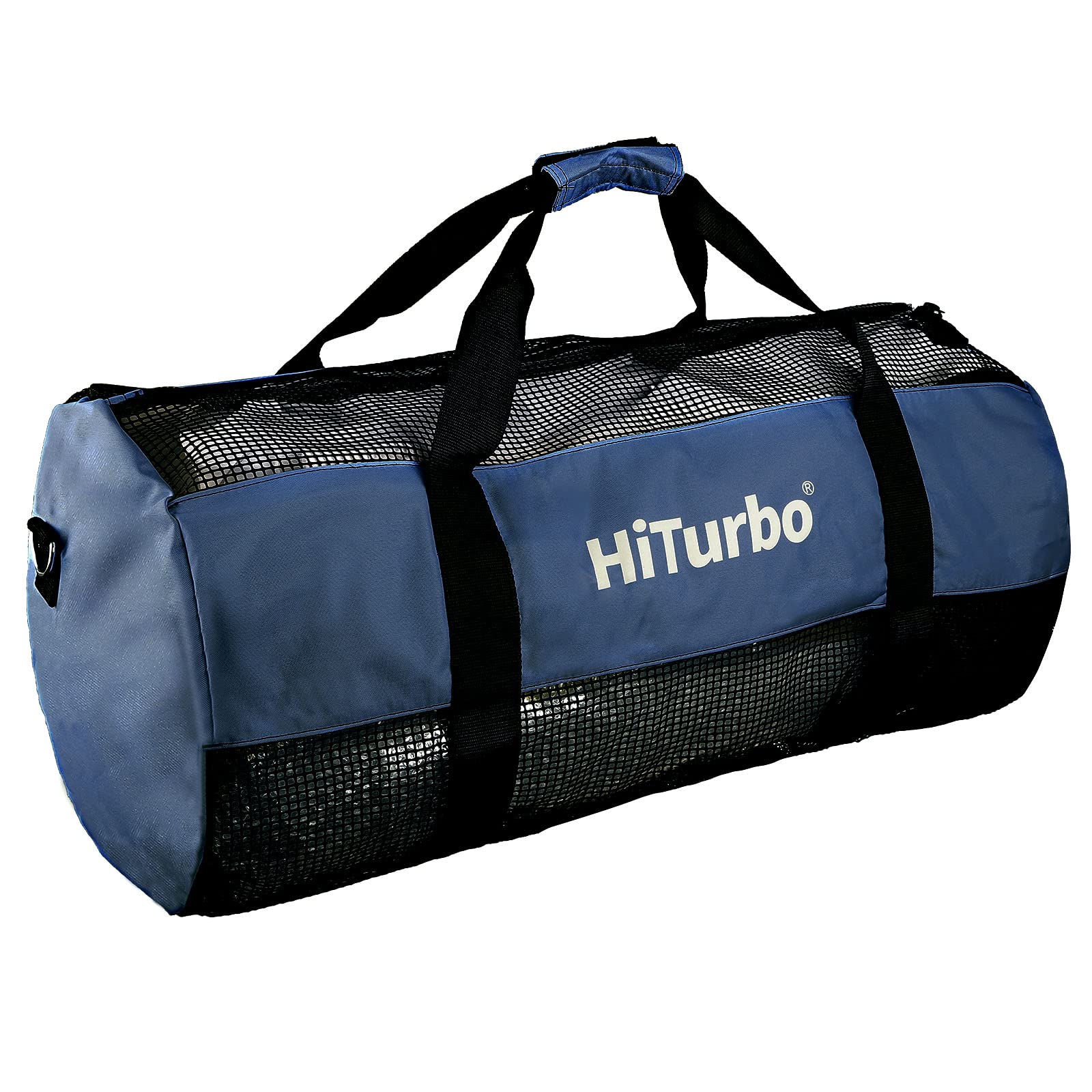 Hiturbo Mesh Dive Duffel Bag 60L - Waterproof Scuba Gear Bag for Diving, Snorkeling, Freediving & Swimming - Travel & Beach Sports Equipment with Shoulder Strap - Perfect for Pool, Ocean Adventures & Gym Storage