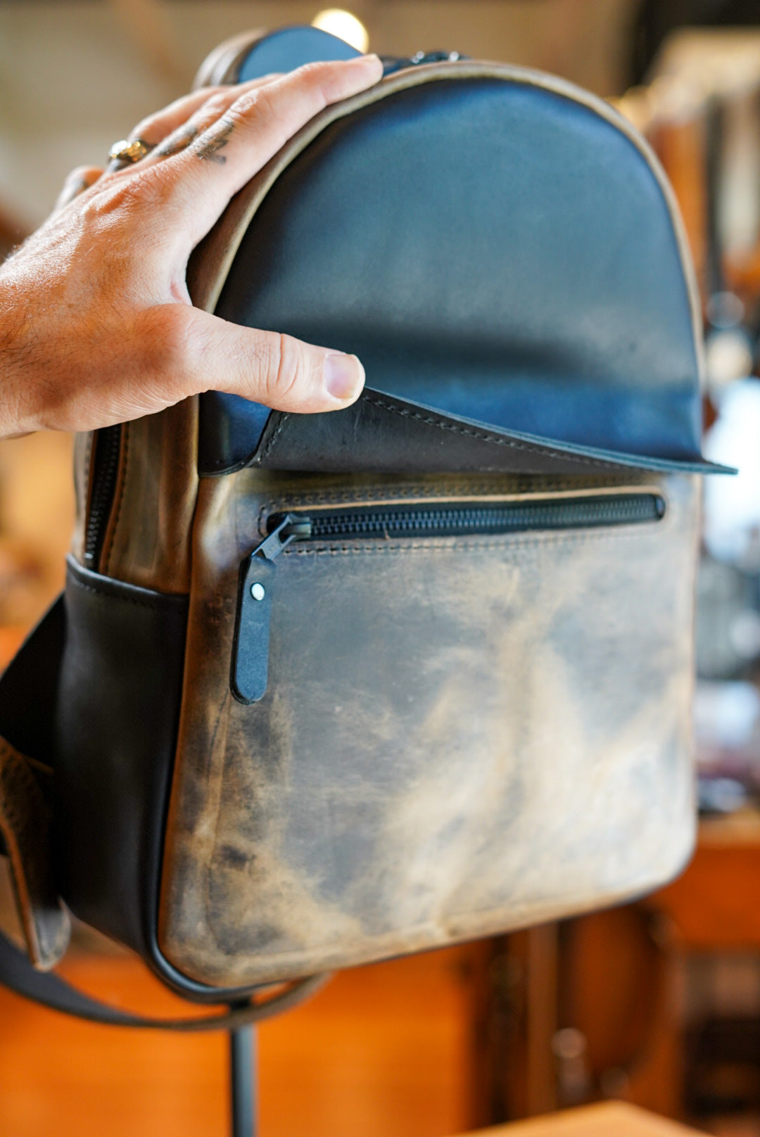 Mini Venture Backpack - Lightweight Hiking Daypack for Outdoor Adventures (Flat Black & Hillbilly Sepia) | Perfect for Camping, Travel & Daily Commute