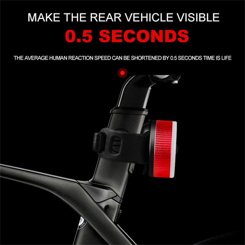 5 Modes USB Rechargeable Bicycle Tail Light - Waterproof MTB Bike Rear Light for Night Cycling, Commuting & Safety - Fast Charging Bike Accessories for Road & Mountain Bikes