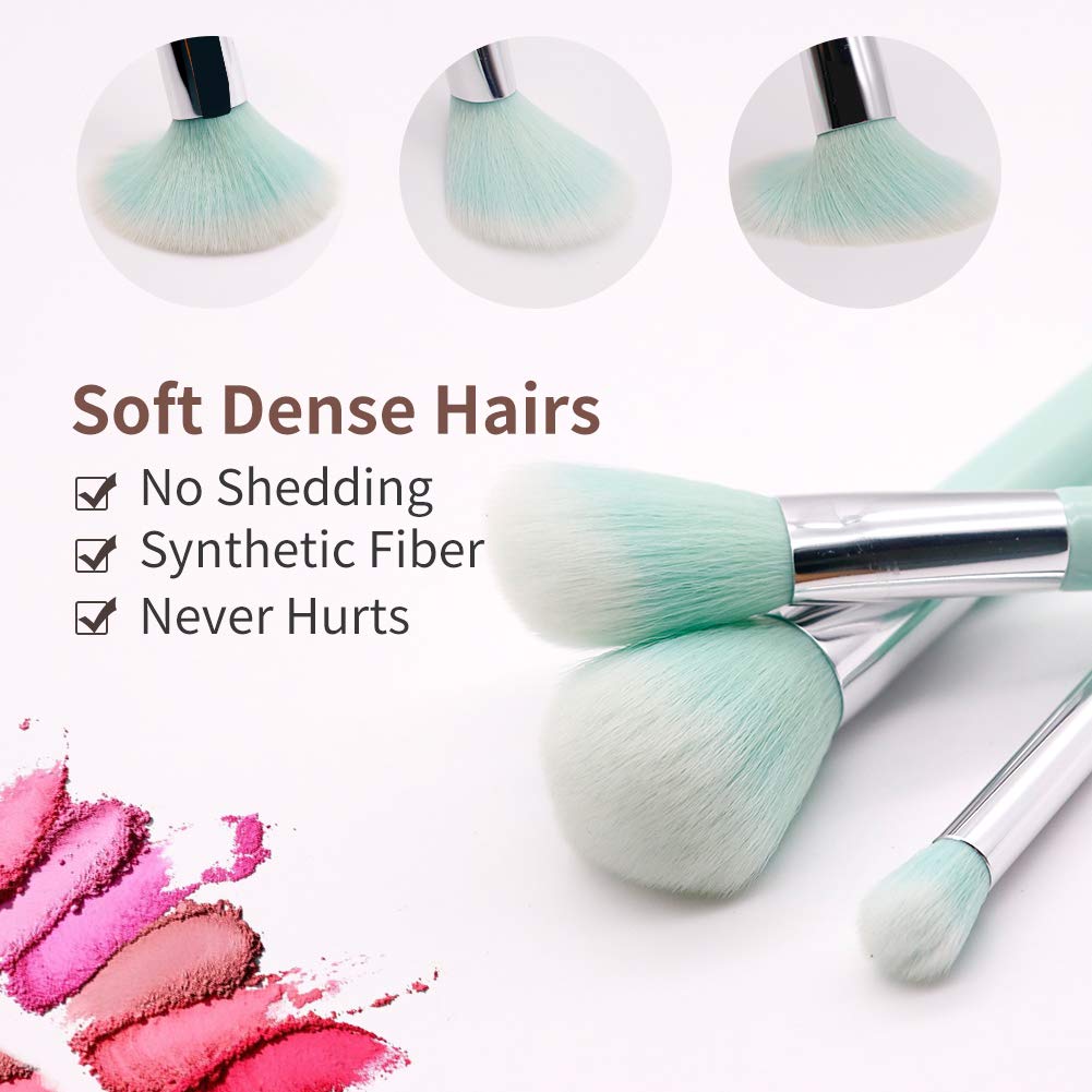 Premium Synthetic Makeup Brush Set - Eyeshadow, Foundation, Blending & Concealer Brushes for Flawless Application | Durable & Long-Lasting | Includes Travel Makeup Bag | Perfect for Daily Makeup, Professional Use & On-The-Go Touch-Ups