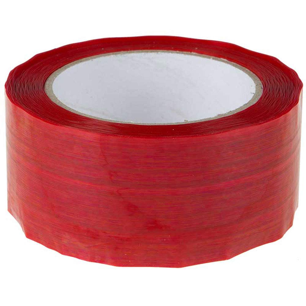 Red Security Tape - 4 Rolls Bulk Pack - Tamper-Proof Packing Tape for Shipping Boxes & Secure Storage