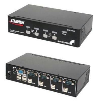 4-Port USB KVM Switch for PC & Mac - Seamlessly Control 4 Computers with 1 Keyboard/Mouse - Ideal for Home Office, Gaming & IT Workstations