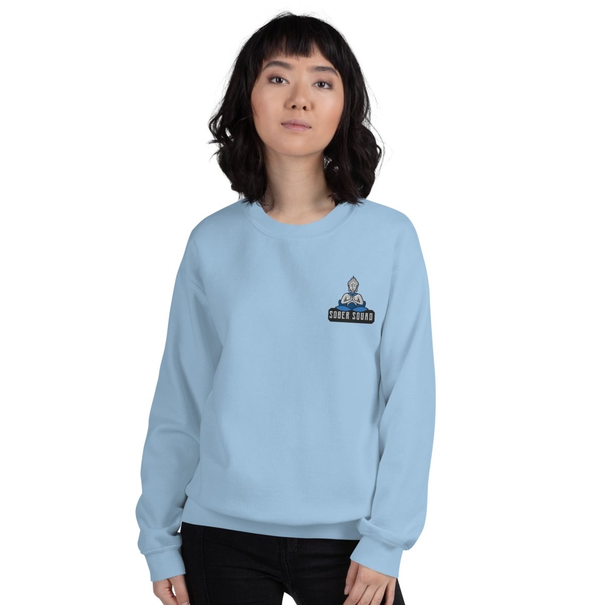 Sober Squad Embroidered Unisex Sweatshirt - Comfortable Pullover Hoodie for Men & Women - Perfect for Recovery Support, Sober Living & Casual Wear