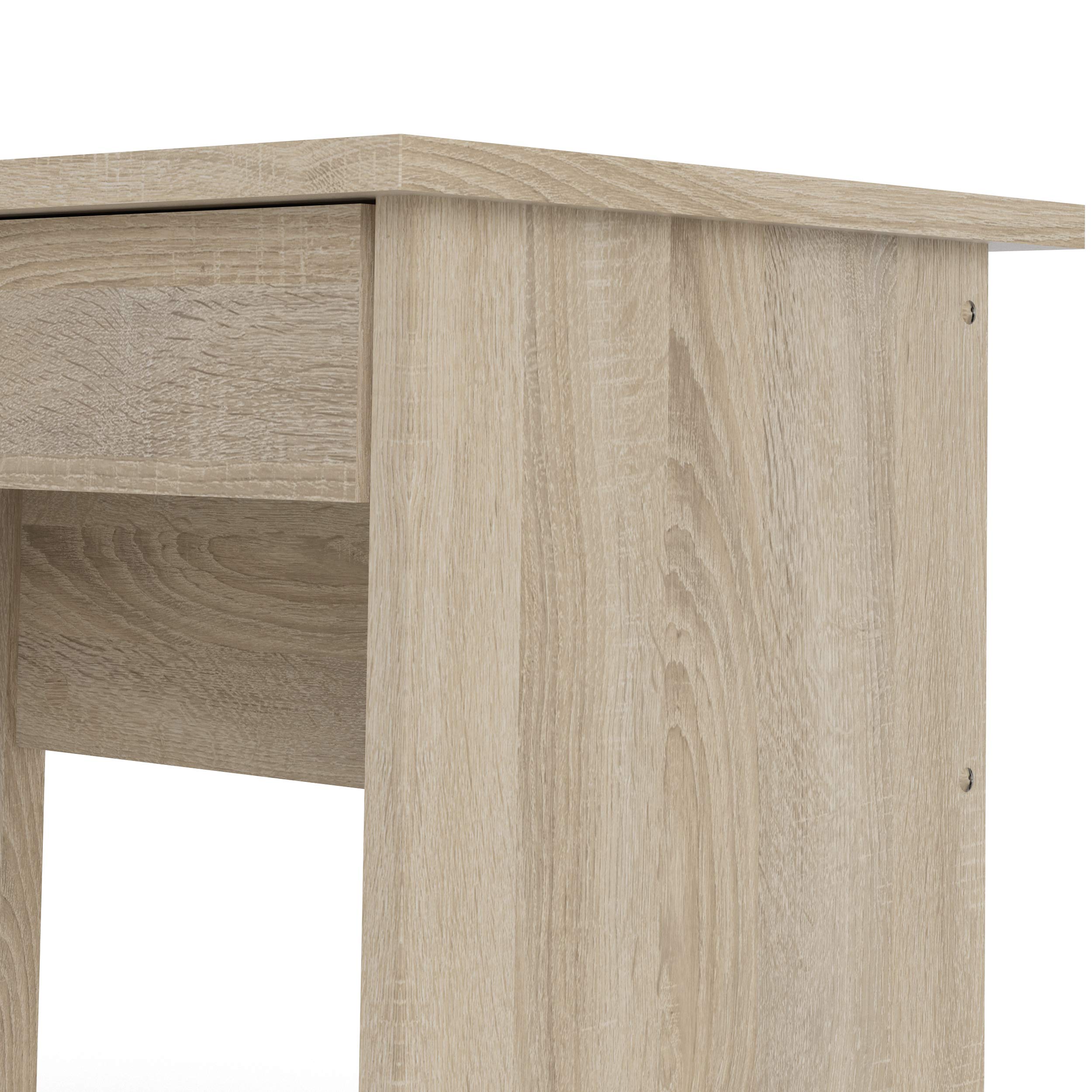 Tvilum Walden 5-Drawer Oak Wood Desk for Home Office - Sturdy & Spacious Writing Desk with Storage for Study, Work, or Dorm Room