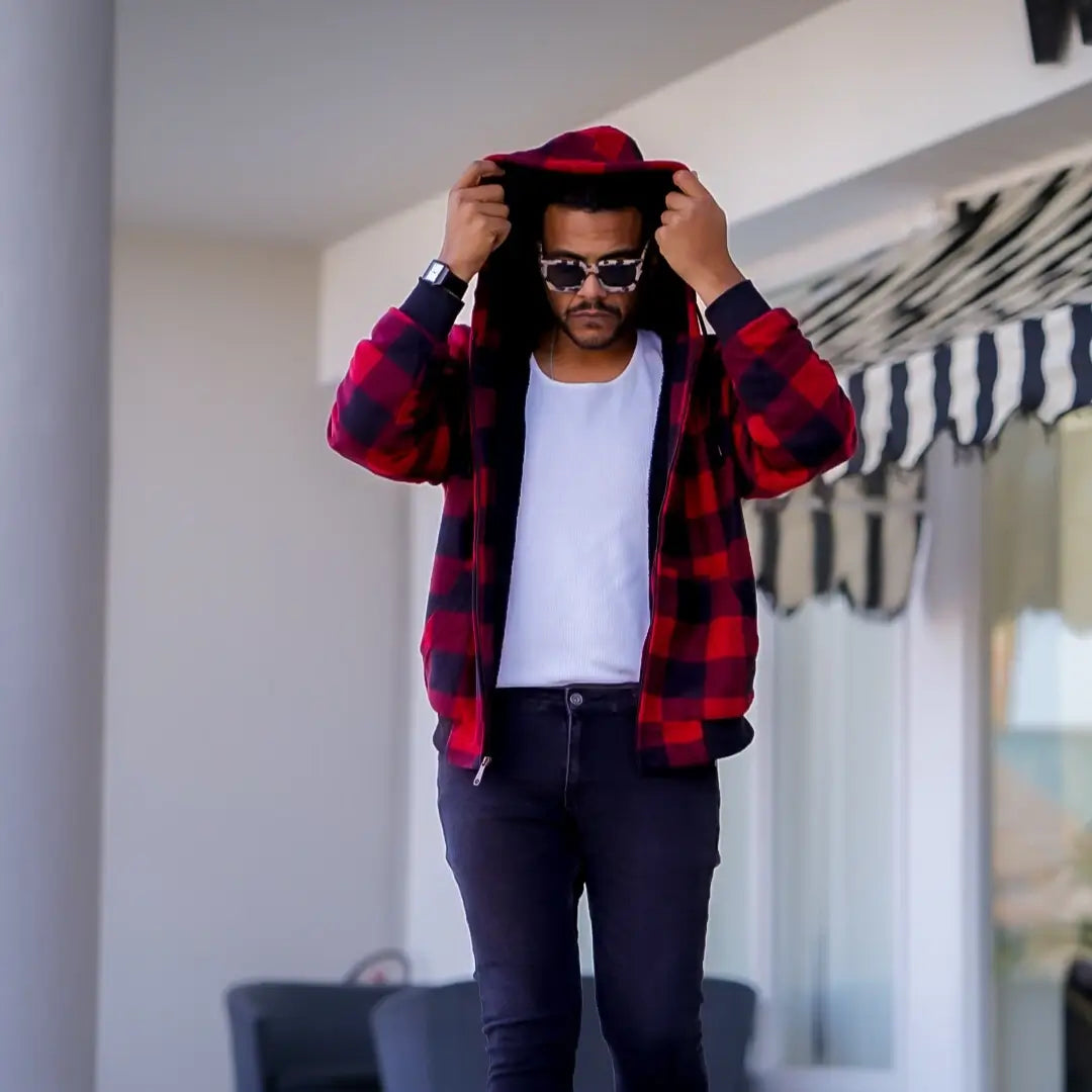 Men's Plaid Sherpa Lined Sweatshirt - Warm Flannel Shirt Jacket for Winter, Cozy Fleece-Lined Pullover for Outdoor Activities & Casual Wear