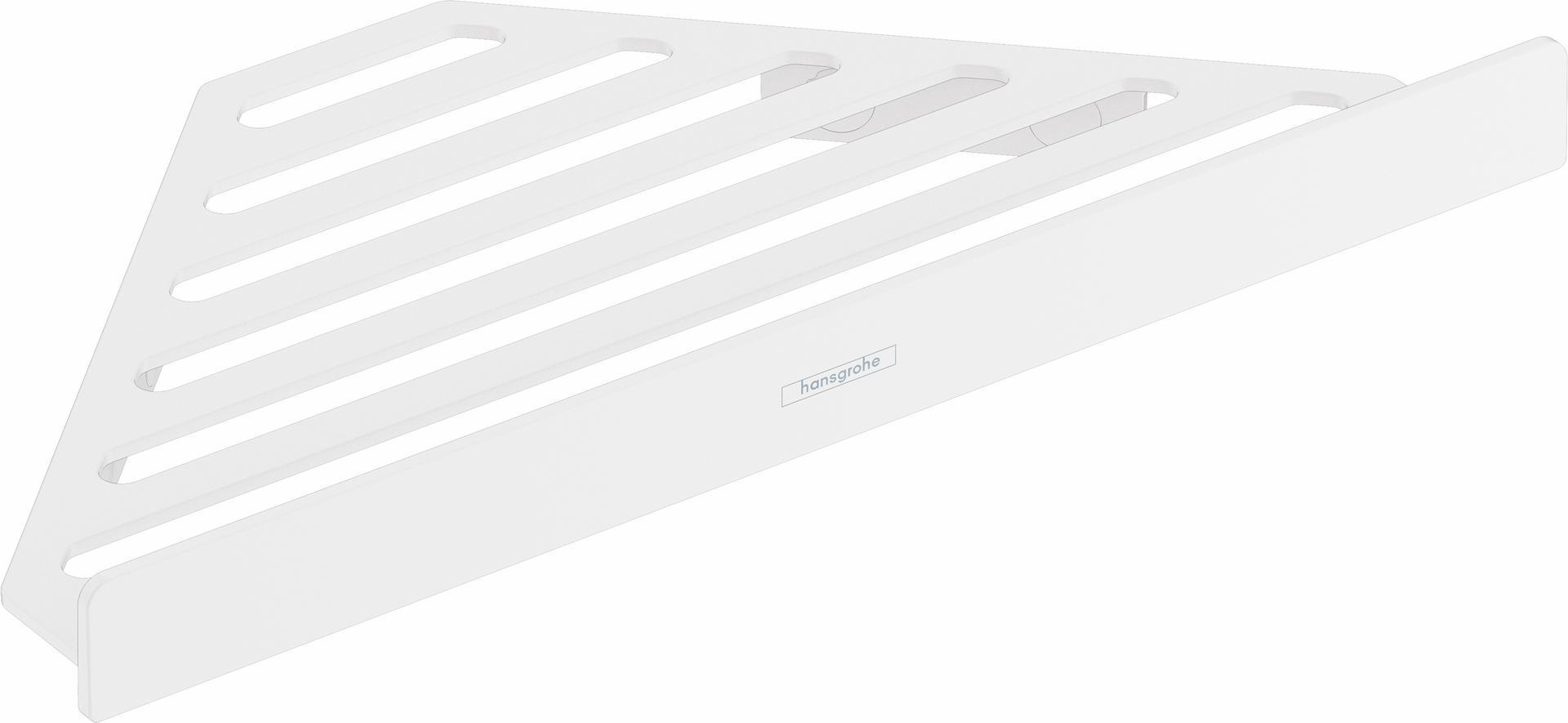 Hansgrohe AddStoris Corner Basket in Matte White 41741700 - Stylish and Functional Bathroom Storage Solution for Small Spaces