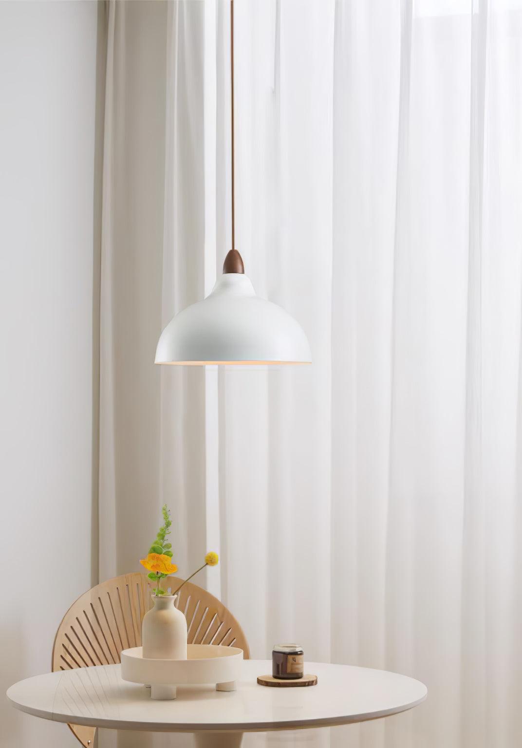 Handmade Natural Wooden Pendant Light - Rustic Farmhouse Ceiling Lamp for Dining Room, Kitchen Island & Bedroom Decor
