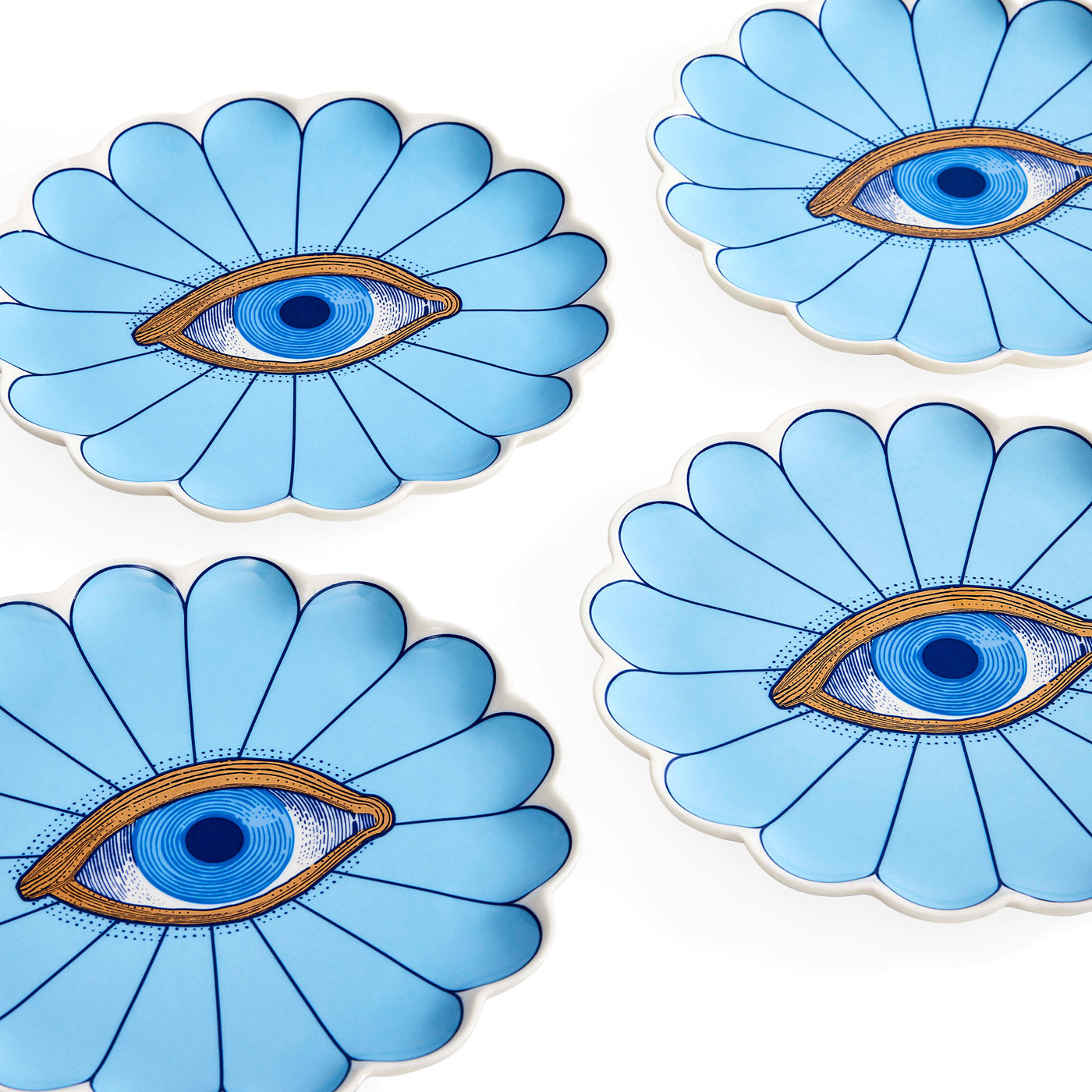 Elegant Fleur Canapé Plate Set - 12-Piece Porcelain Appetizer Plates for Parties, Weddings & Entertaining - Perfect for Hors d'Oeuvres, Finger Foods & Desserts