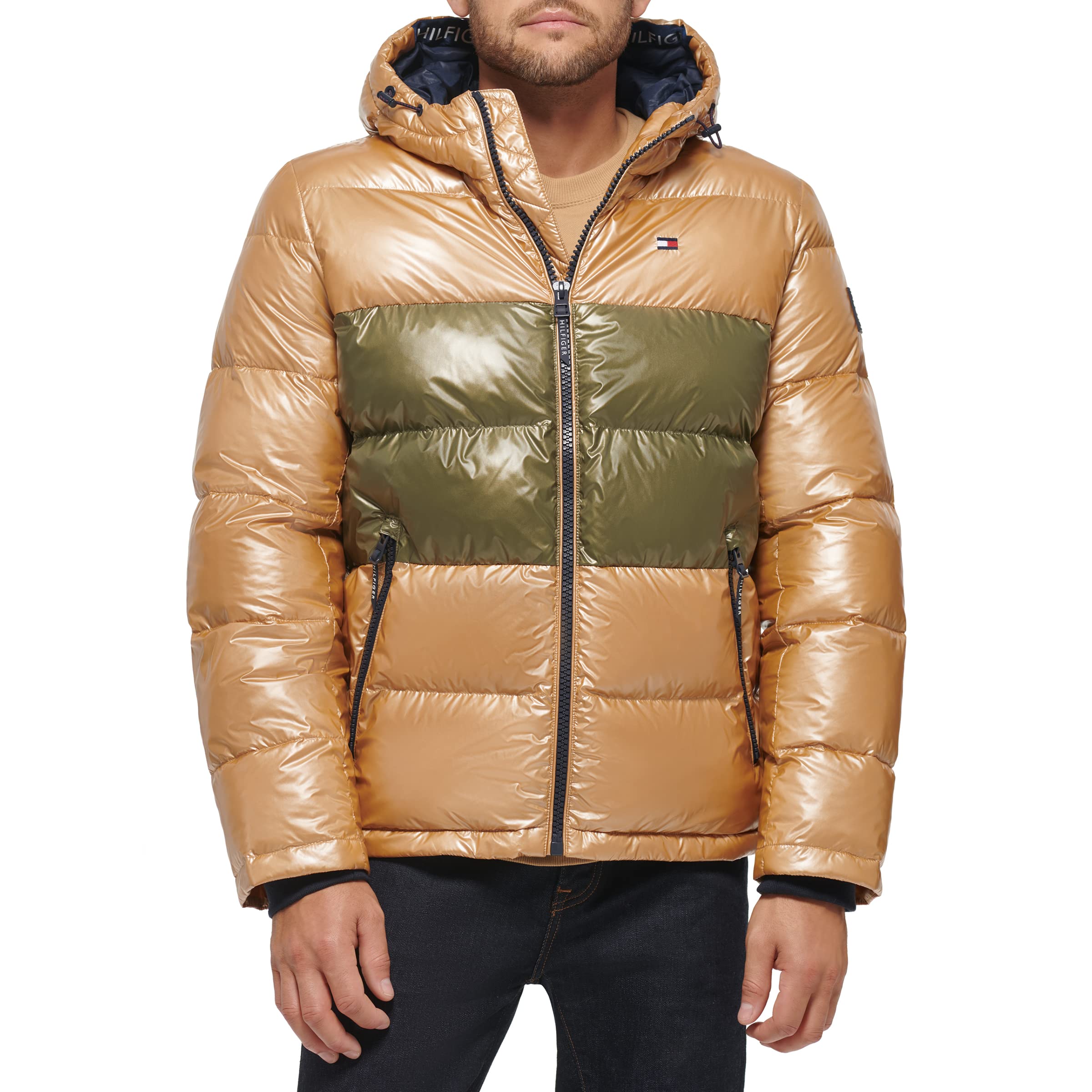 Tommy Hilfiger Men's Hooded Puffer Jacket - Lightweight Winter Coat for Cold Weather (Standard & Big & Tall Sizes) | Outdoor Activities, Casual Wear, Daily Commute