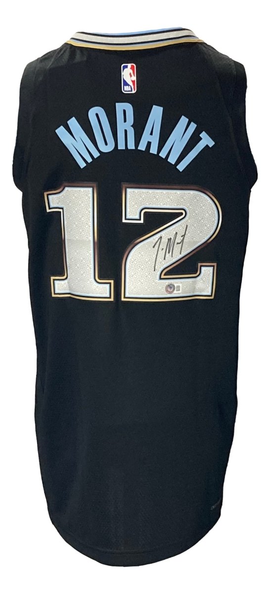 Authentic Ja Morant Signed Memphis Grizzlies Black Nike Swingman Jersey - Size Large - Perfect for NBA Fans, Collectors & Game Day Outfits