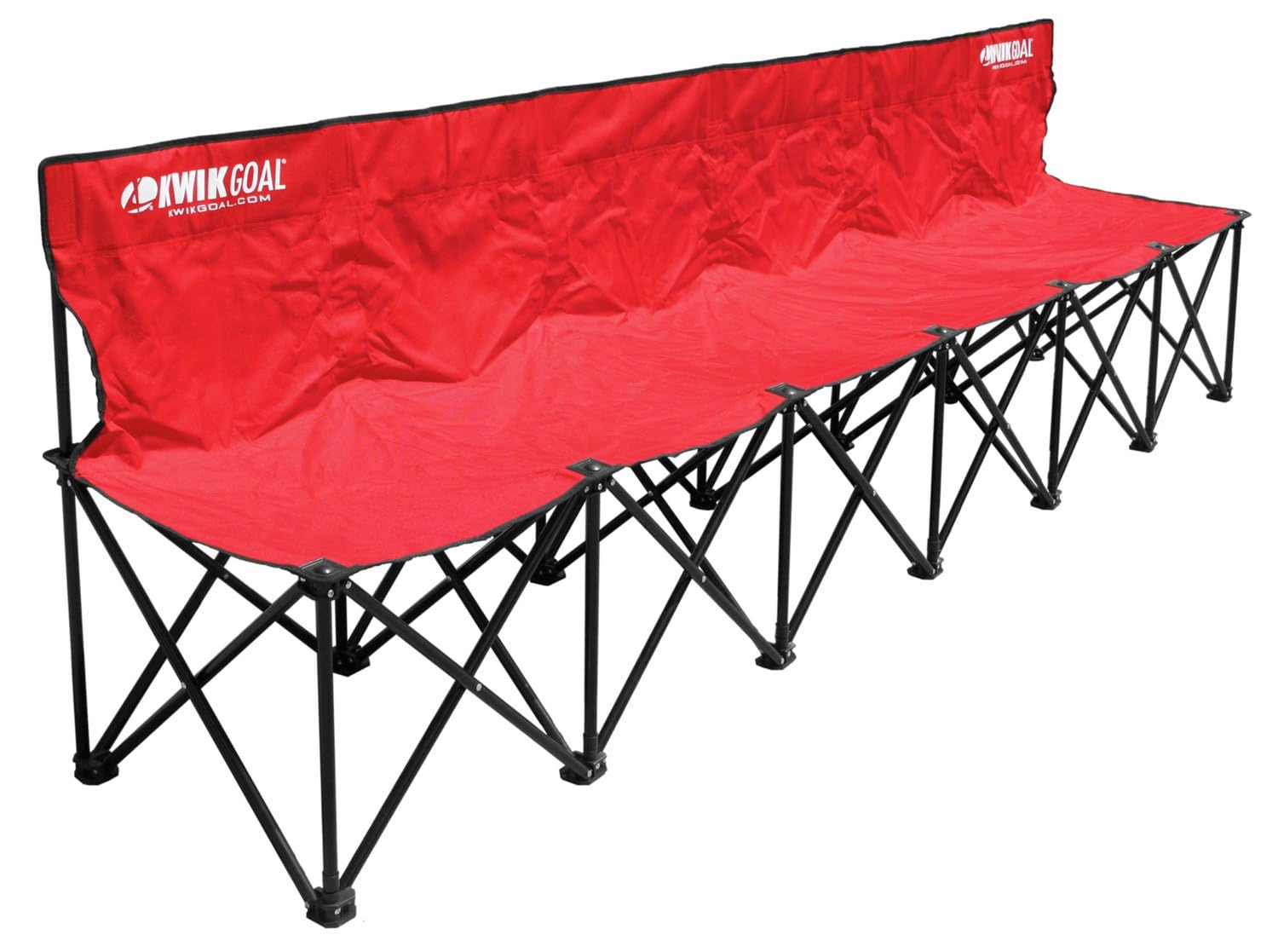 Kwik Goal 6-Seat Kwik Bench - Portable Soccer Team Bench for Players & Coaches - Perfect for Soccer Games, Training & Outdoor Sports Events
