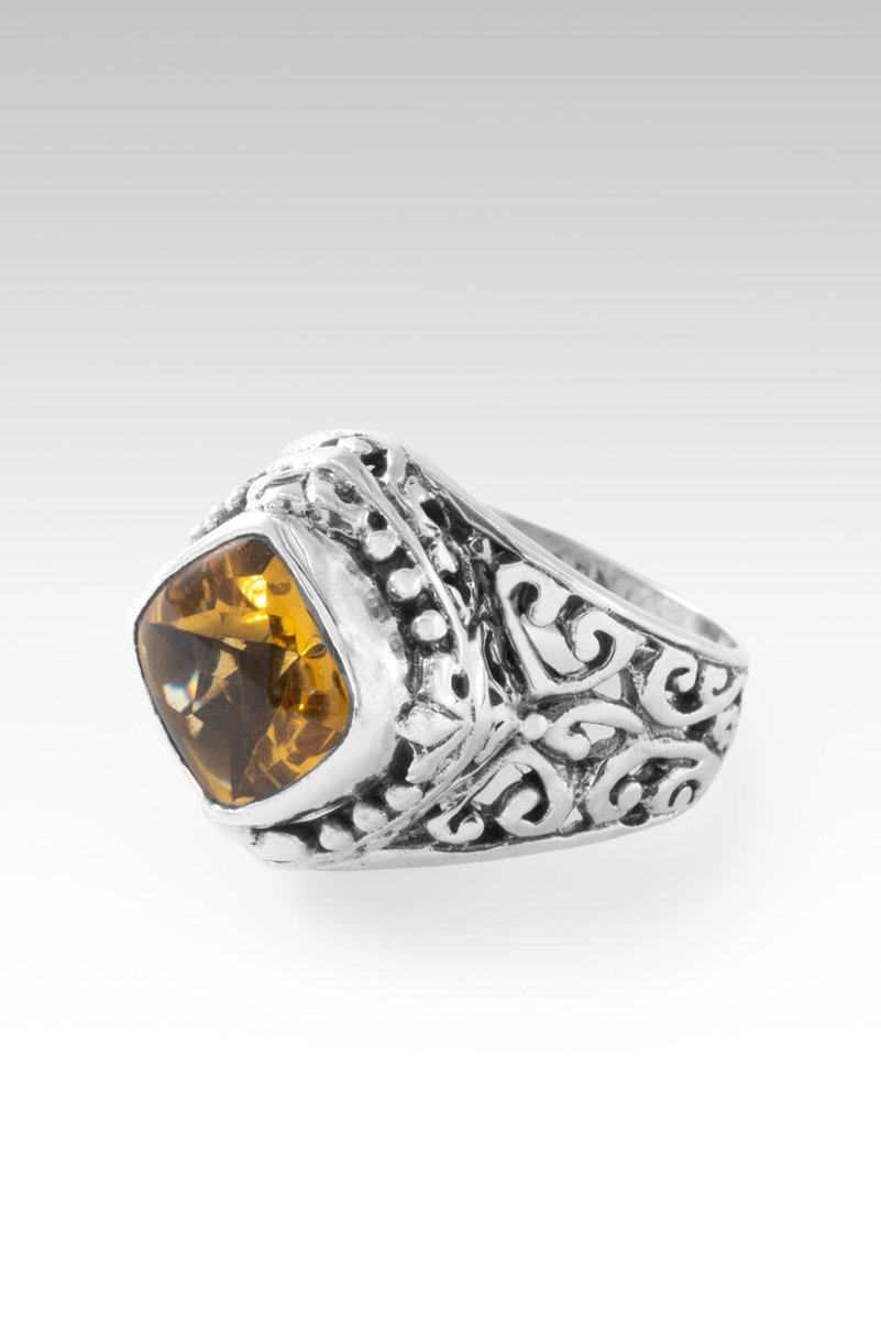 Regal Beauty Ring™ - 14K Gold Plated Golden Yellow Beryl Gemstone Ring for Women | Elegant Jewelry Gift for Her | Perfect for Weddings, Anniversaries & Special Occasions