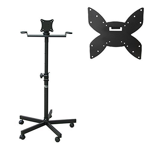 Audio2000'S AST421X Portable Flat Screen Panel LCD/LED TV Monitor Stand with Wheels - 200x200mm VESA Mount - Ideal for Home, Office & Classroom AV Setups
