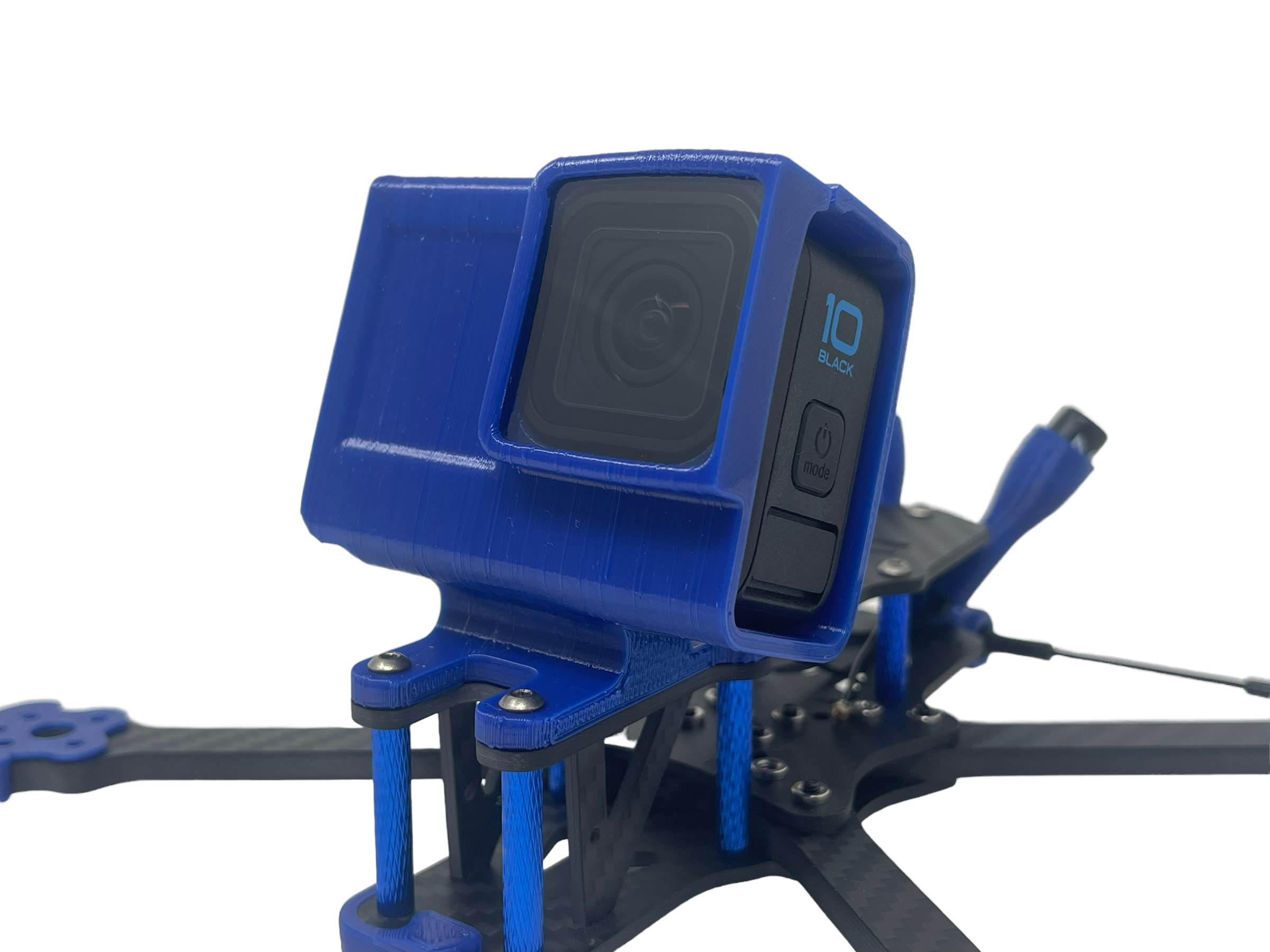 Brain3D GoPro Hero 9/10/11 Mount for OG Vannystyle Frame with DJI O3 Air Unit Upgrade - Adjustable Angle & Multiple Color Options - Perfect for FPV Drones, Aerial Photography & Action Sports
