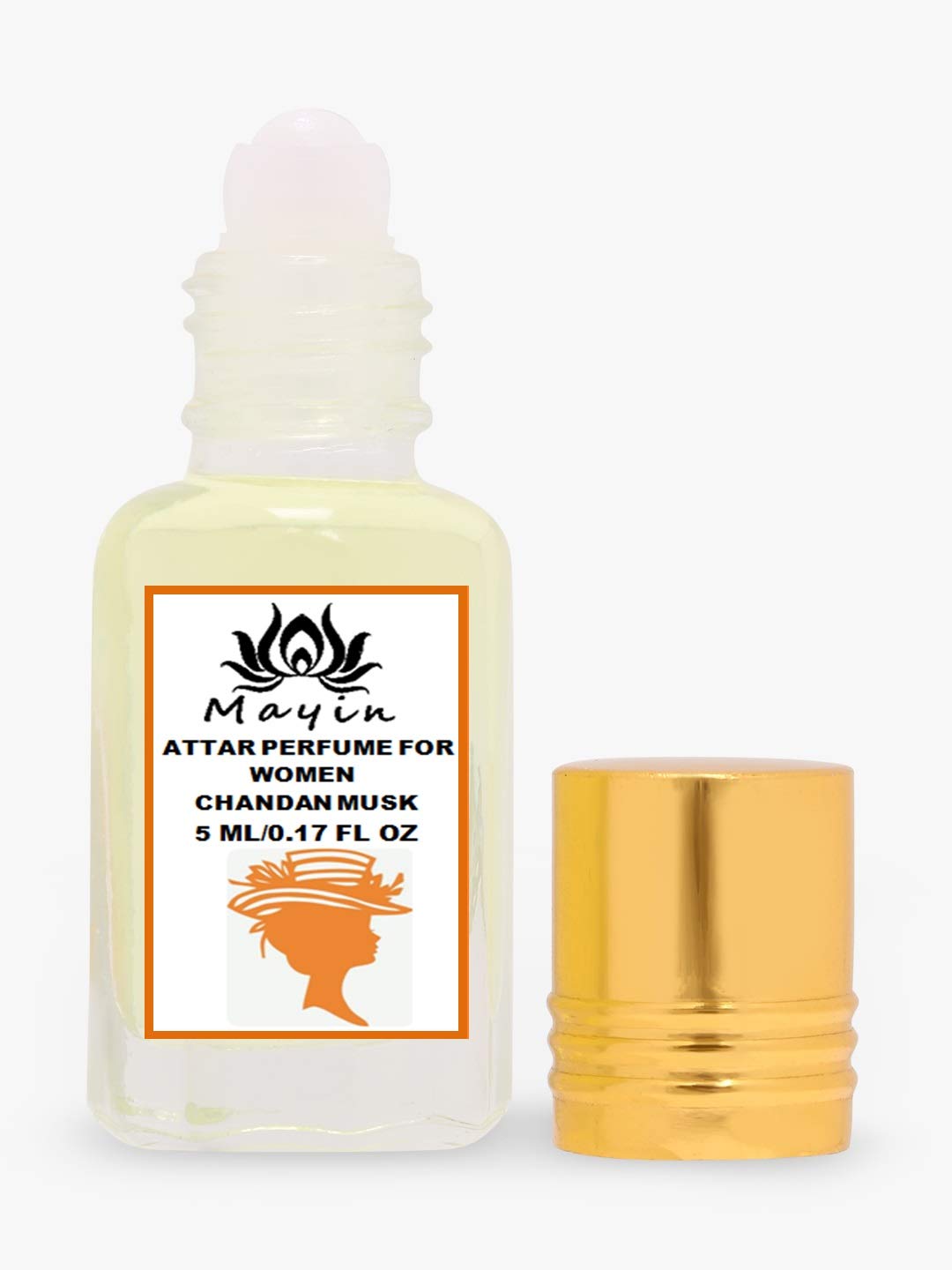 Mayin Chandan Musk (5ML) Pure Attar Perfume Oil for Women - Long Lasting Sandalwood Scent for Daily Wear, Meditation & Special Occasions