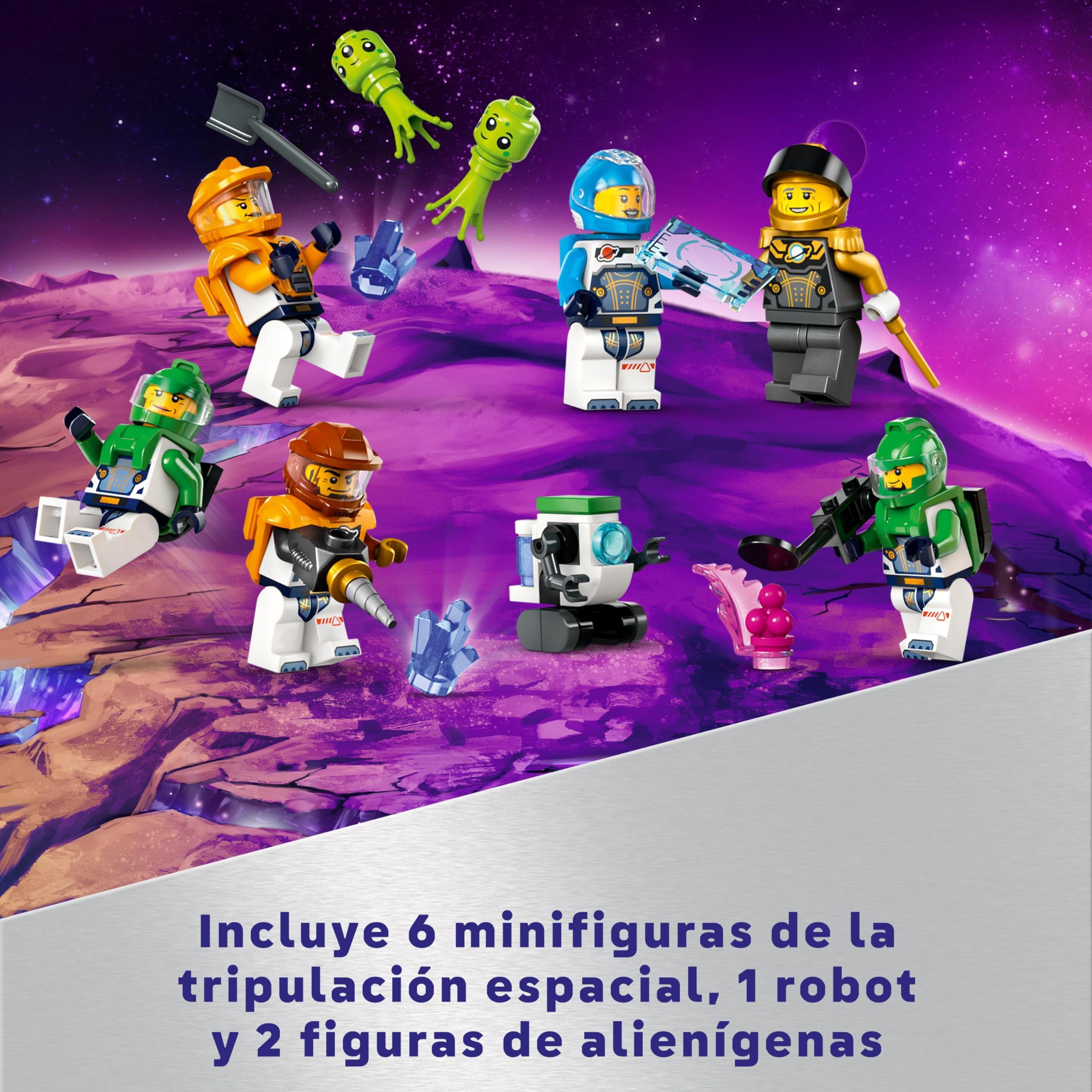 LEGO City Space Base & Launch Platform Building Set - 60434, Planetary Exploration Toy with 6 Minifigures, Robot & 2 Alien Action Figures - STEM Educational Gift for Kids Ages 8+ - Perfect for Space Adventures & Creative Play