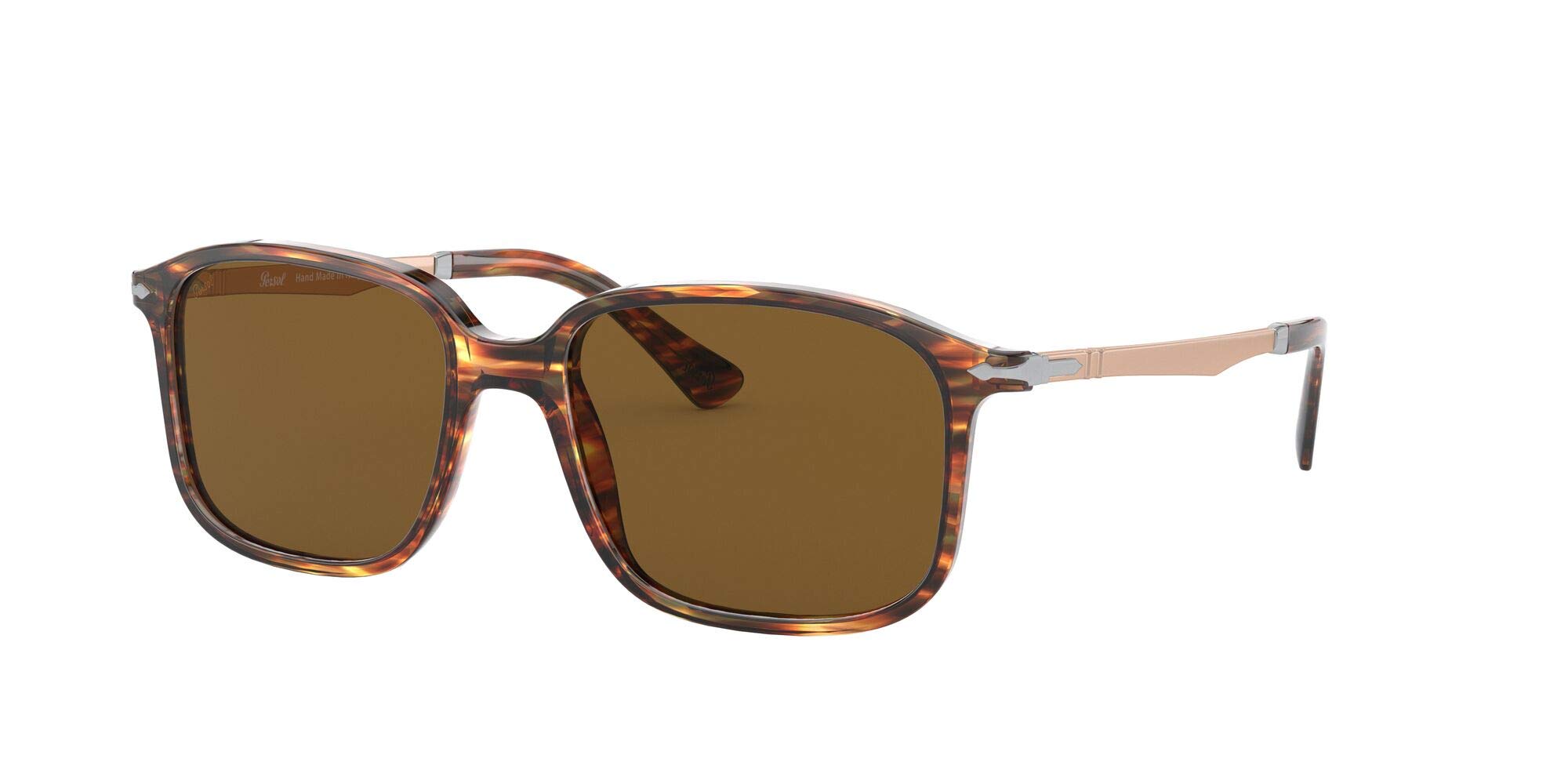 Persol PO3246S Rectangular Sunglasses for Men & Women - Classic UV Protection Polarized Lenses - Perfect for Driving, Travel & Outdoor Activities
