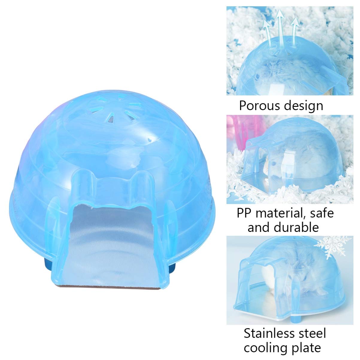 Baluue 2pcs Dwarf Hamster Hideout & Guinea Pig Cage Accessories - Small Animal House, Chinchilla Hideaway, Mini Pet Toys for Hamster Cage Enrichment and Cozy Playtime