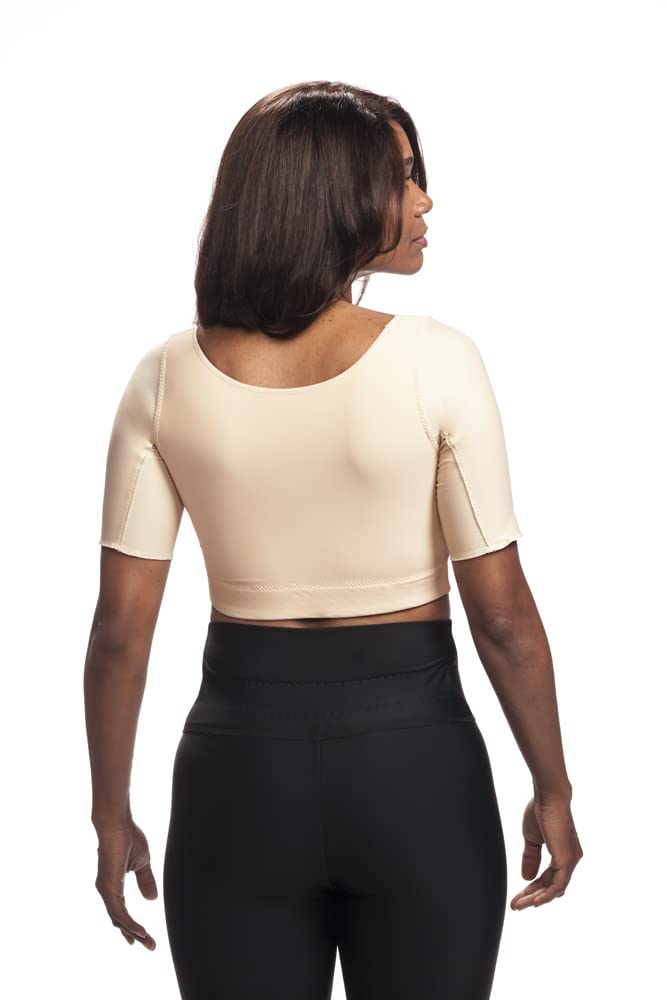 785 High-Performance Compression Crop Top with Built-In Pockets - Multi-Zone Support for Chip Pads & Swell Spots - Perfect for Equestrian Riding, Workouts & Active Recovery
