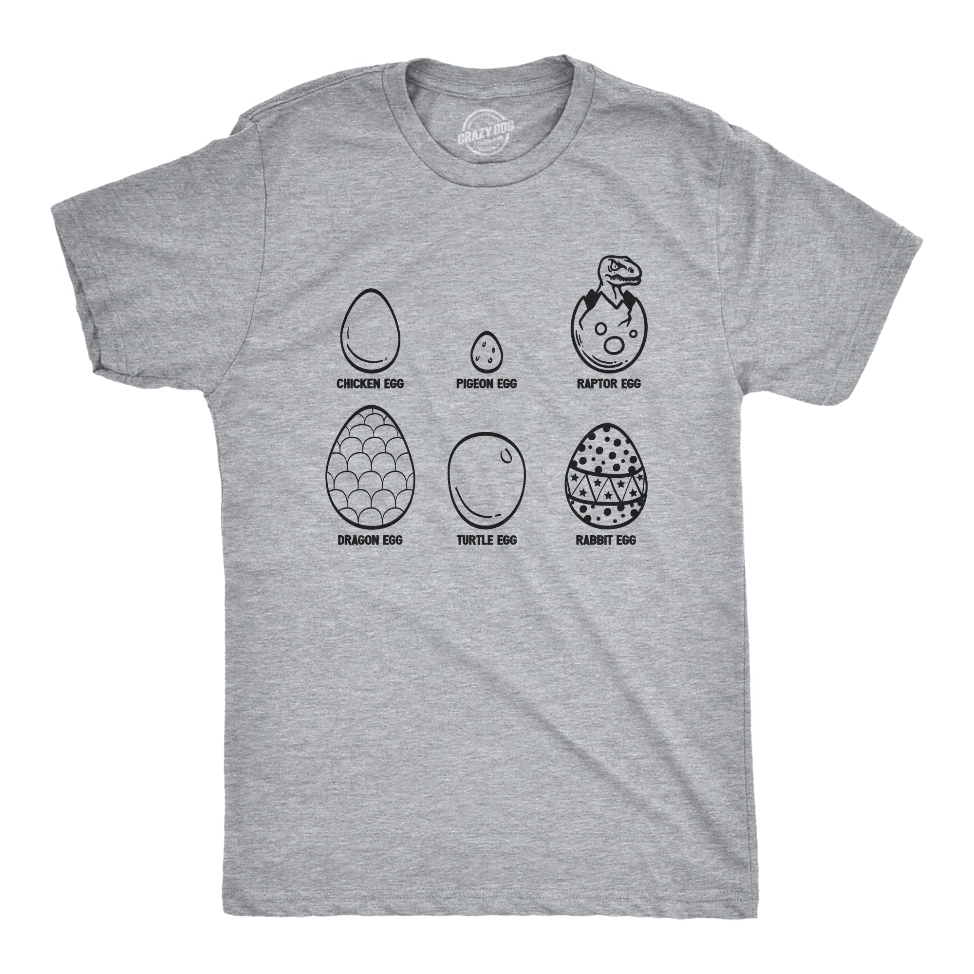 Funny Sarcastic Egg Types T-Shirt for Men - Novelty Graphic Tee with Different Egg Designs - Perfect for Casual Wear, Gifts & Egg Lovers