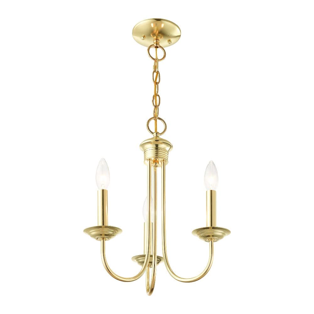 Livex Lighting 42683-04 Black Steel 3-Light Chandelier - Modern Ceiling Light Fixture for Living Room, Bedroom & Dining Room | Elegant Home Decor Lighting for Indoor Spaces