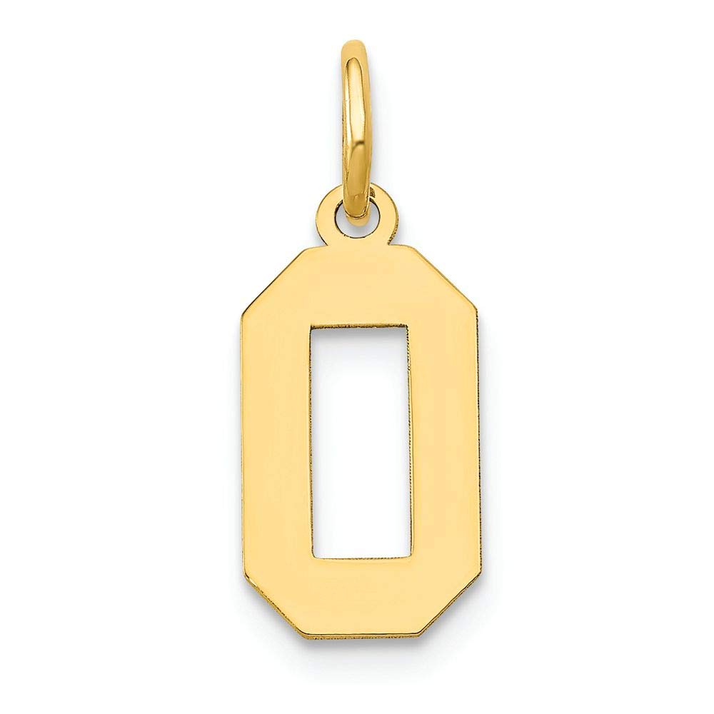14K Yellow Gold Small Polished Number 