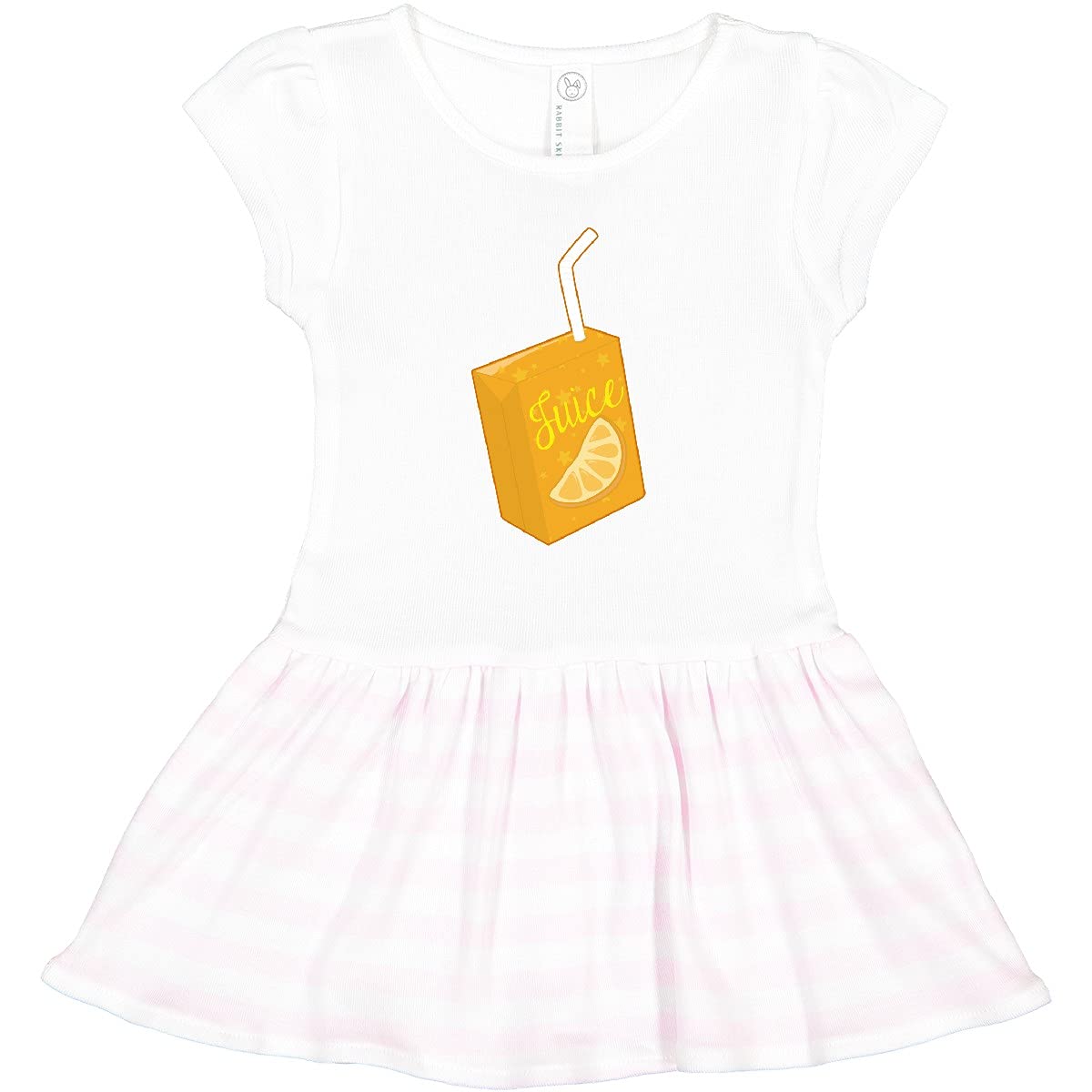 Inktastic Orange Juice Box Toddler Dress - Cute & Comfortable Girls' Outfit for Playdates, Daycare & Casual Wear