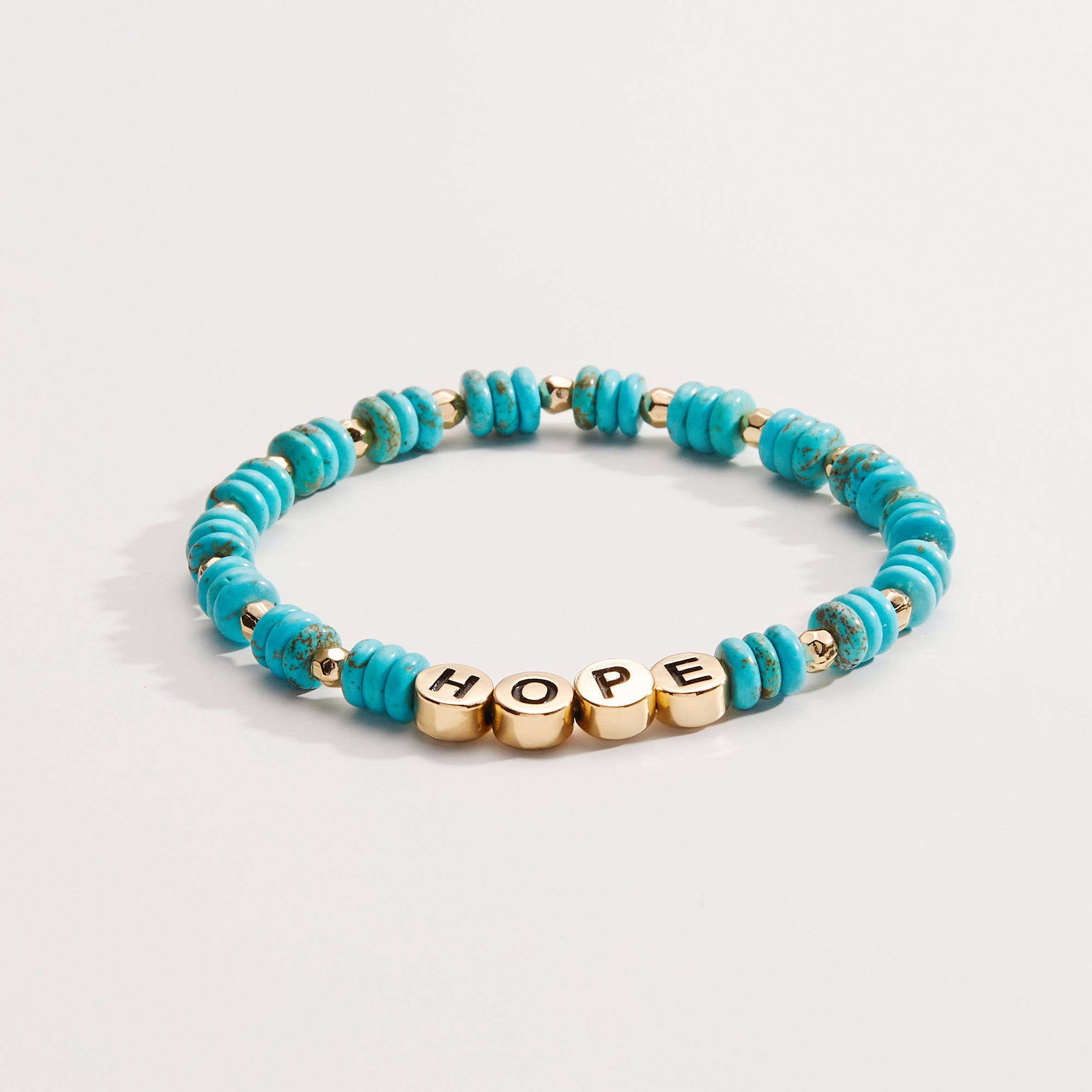 Hope Turquoise Stretch Bracelet - Adjustable Beaded Jewelry for Women | Perfect for Yoga, Meditation & Boho Fashion