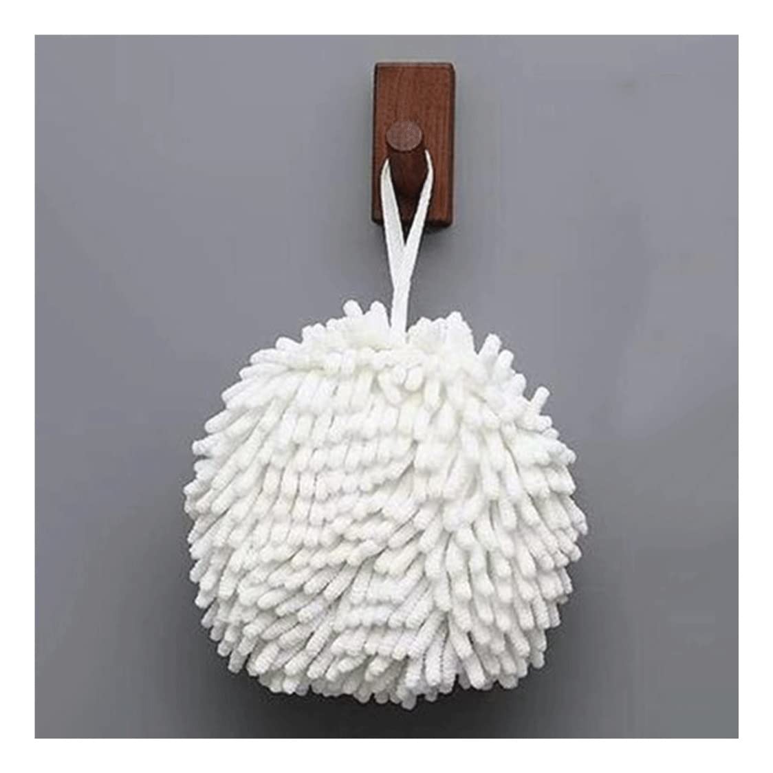 Quick Dry Soft Absorbent Microfiber Towels - 17x17cm White Hand & Kitchen Towels with Hanging Loops for Bathroom, Gym, Travel & Cleaning