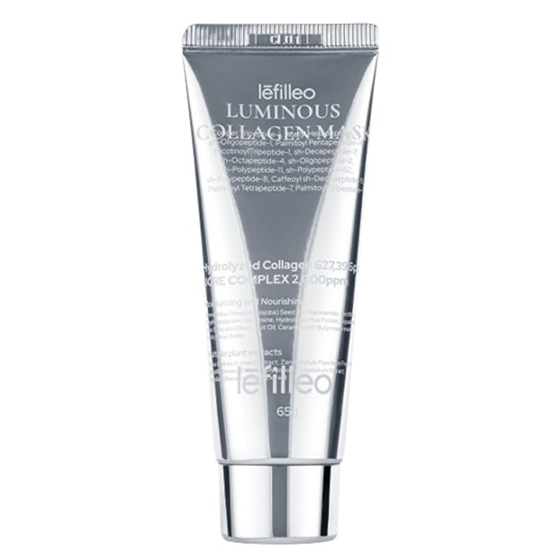 1 PC Lefilleo Collagen Peel-Off Face Mask - Deeply Firming, Lifting & Purifying - Reduces Fine Lines & Wrinkles - 65g - Perfect for Spa Night & Anti-Aging Skincare Routine