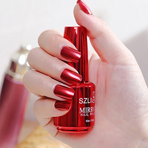 18ml Metallic Chrome Nail Polish - Mirror Effect, High Gloss, Long Lasting Manicure - Perfect for Parties, Weddings, and Special Occasions