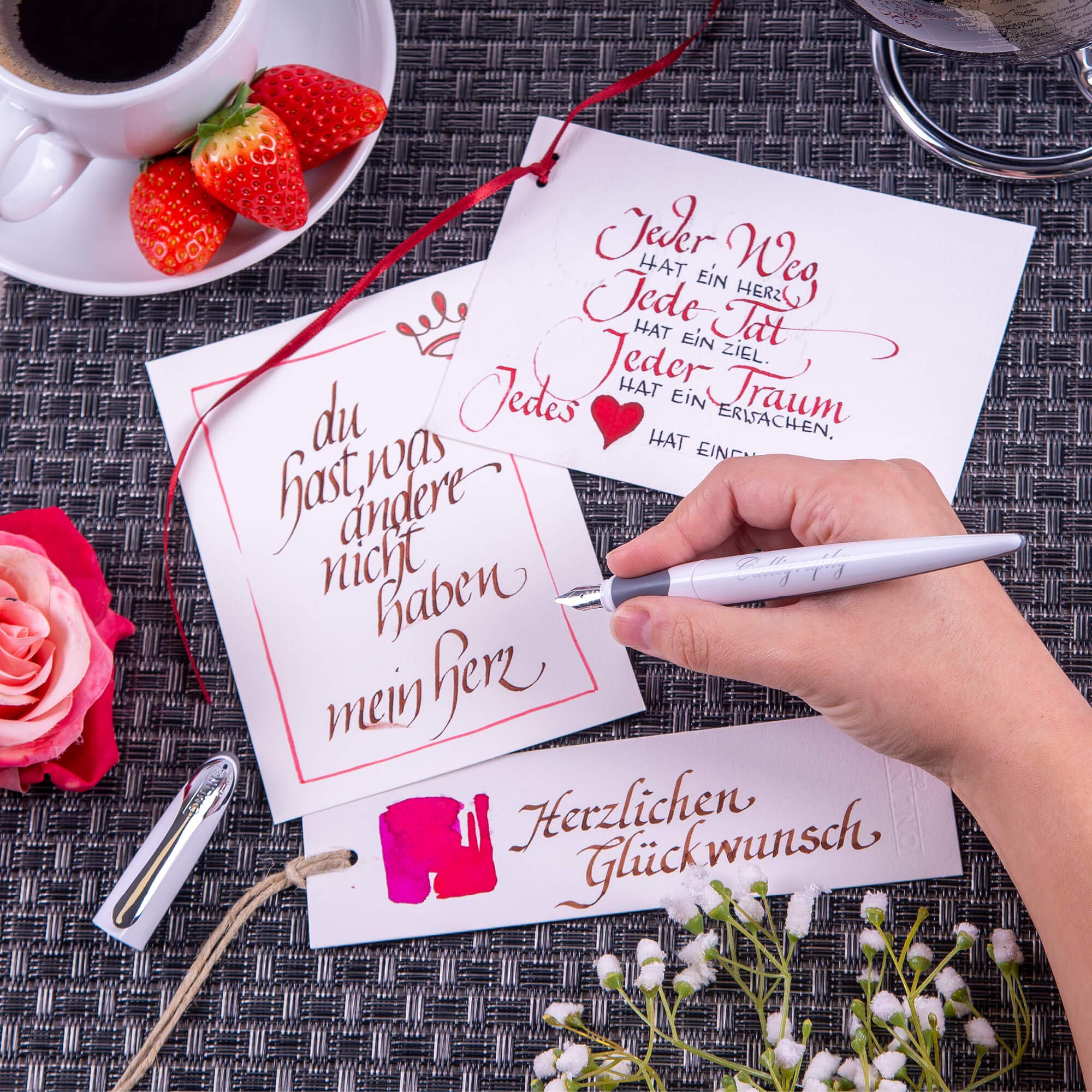 Premium Calligraphy Pen for Writers - Smooth Air White Ink - Perfect for Hand Lettering, Journaling & Artistic Writing