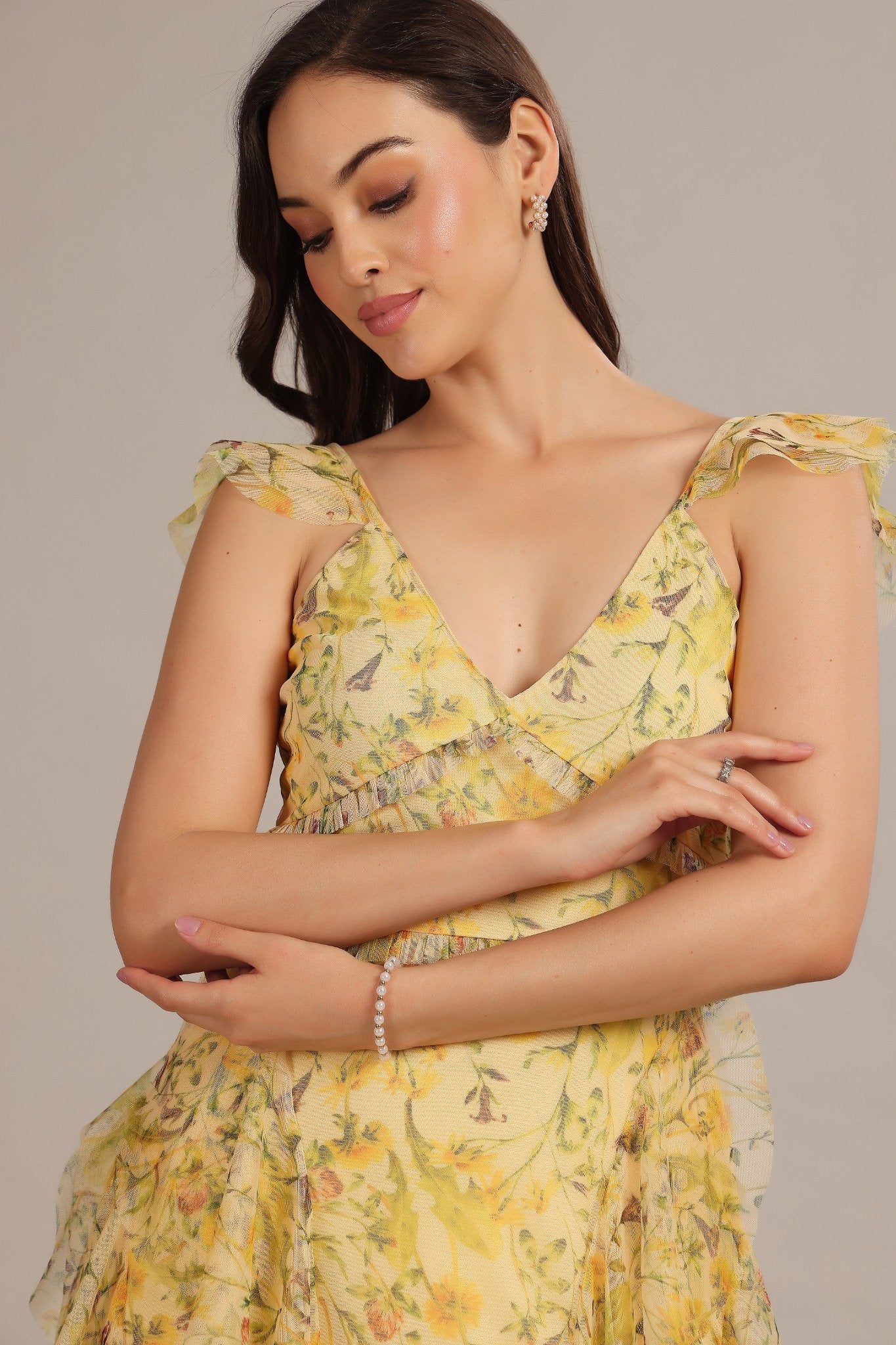Malin Maxi Dress - Floral Yellow Summer Dress for Women | Perfect for Beach, Vacation & Casual Outings