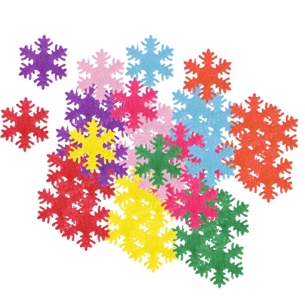 Multi-Color Snowflake Decorations - Winter Snowflake Confetti for Christmas Party, Holiday & Wedding Decorations - Perfect for DIY Crafts, Table Scatters & Seasonal Home Decor