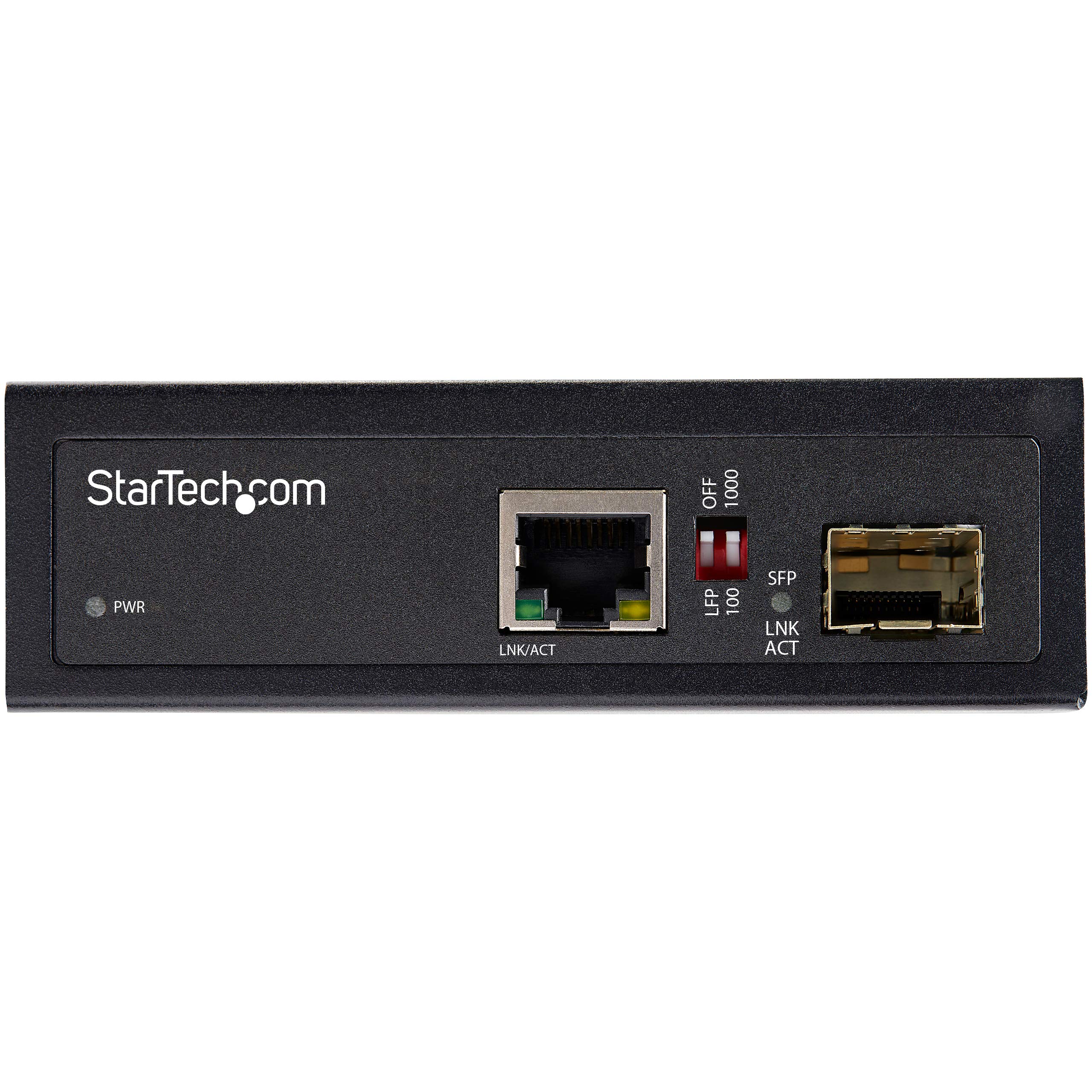 StarTech.com 1Gbps SFP to RJ45 Fiber Media Converter - Industrial Gigabit Ethernet Converter for Single/Multimode Fiber to Copper Network (IMC1GSFP) - Ideal for Factory Automation, Harsh Environments & Outdoor Networking