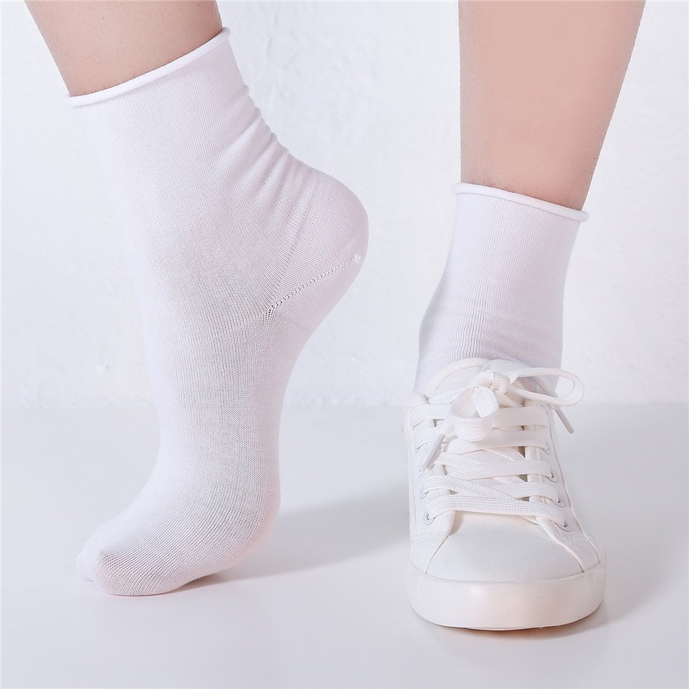 EABERN Women's Thin Cotton Socks - Soft Breathable Casual Crew Socks (6/9/12 Pairs) - Perfect for Everyday Wear, Workouts & Home Comfort