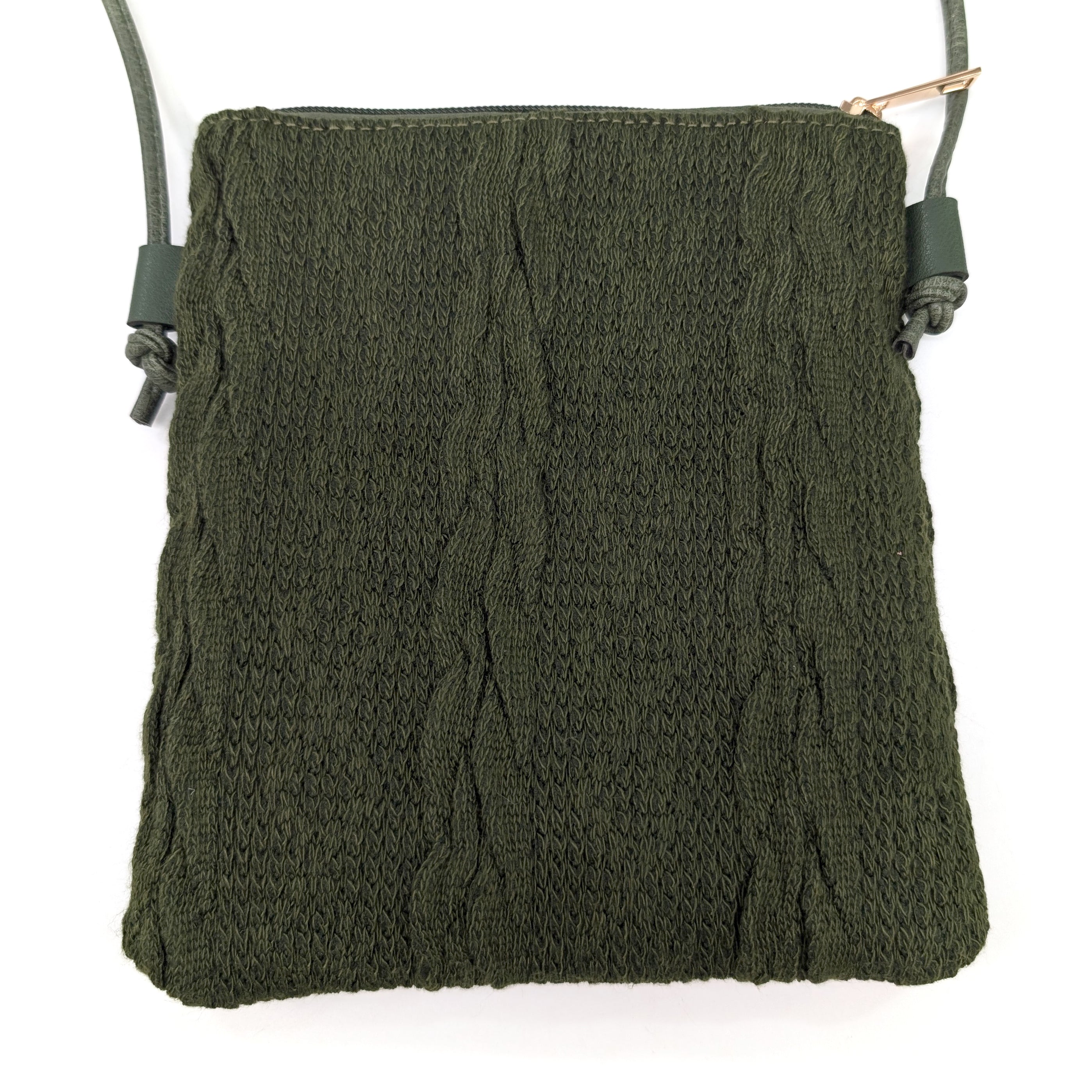 Stylish Dark Green Knitted Crossbody Bag for Women - Trendy Handbag for Everyday Use, Travel & Shopping
