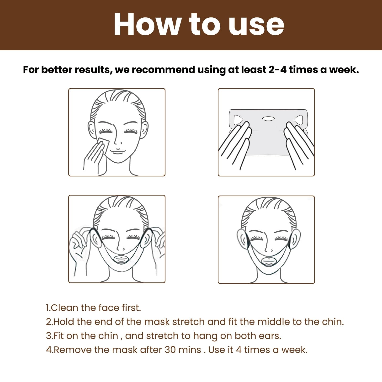 BLINE V-Shaped Slimming Face Mask - Chin Up Patch for Skin Firming, Tightening & Moisturizing | V-Line Lifting & Double Chin Reducer for Women | Pack of 1 | Perfect for Nighttime Skincare & Facial Contouring Routine