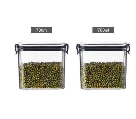 Plastic Food Storage Containers - Airtight Kitchen Organizer for Refrigerator, Noodles, Grains & More | Transparent Sealed BPA-Free Canisters (Style 3) - Perfect for Meal Prep, Pantry Organization & Leftovers