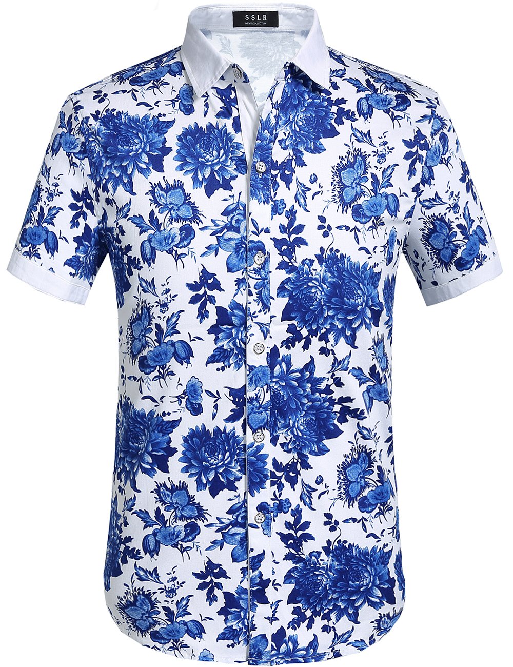 Men's Hawaiian Shirt - Tropical Floral Short Sleeve Button Down Beach Shirt | Casual Summer Wear for Vacations, Luau Parties & Island Getaways