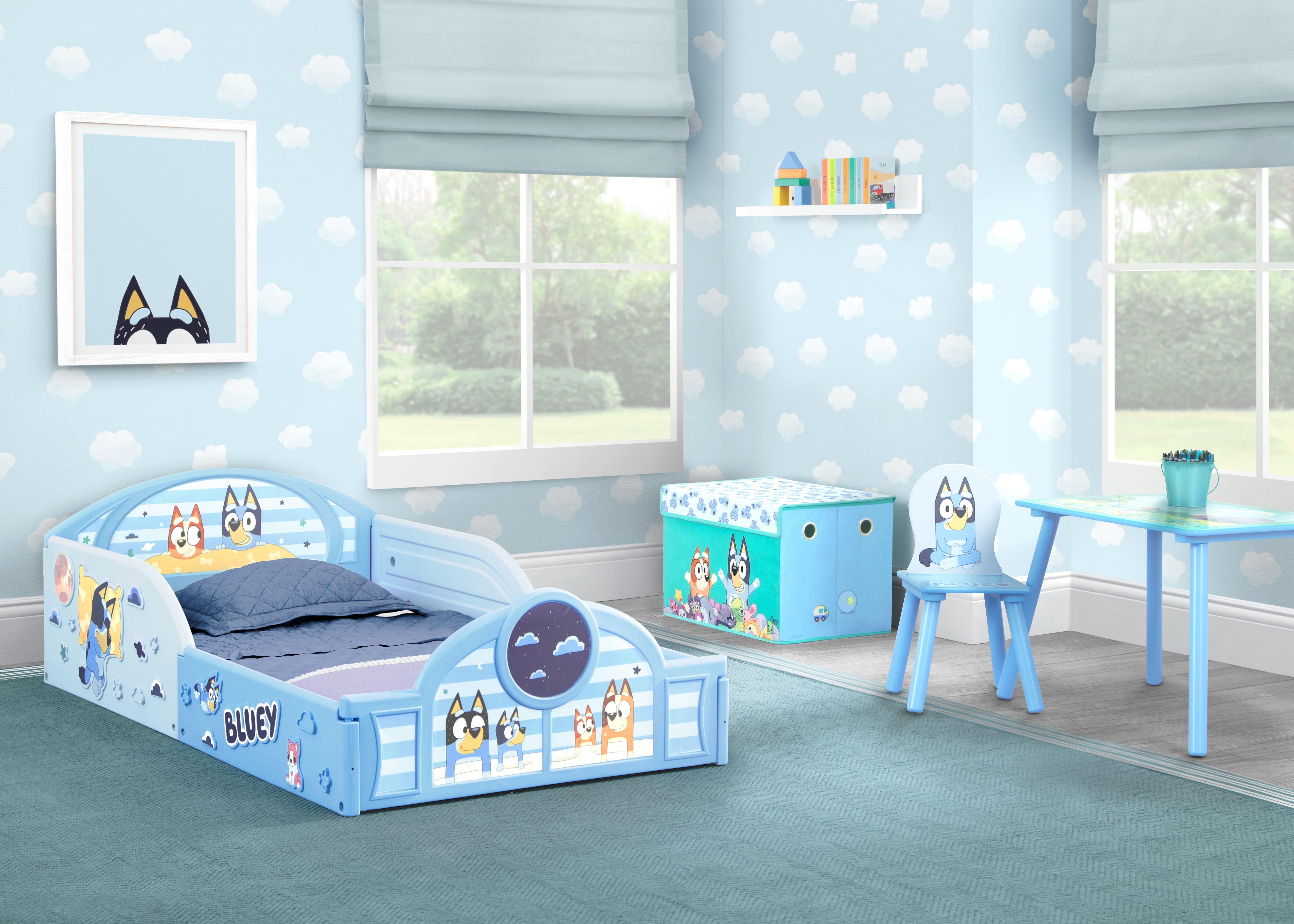 Bluey 4-Piece Toddler Room Decor Set - Kids Bedroom Wall Art, Nursery Decor for Boys & Girls - Perfect for Birthday Gifts & Playroom Themes