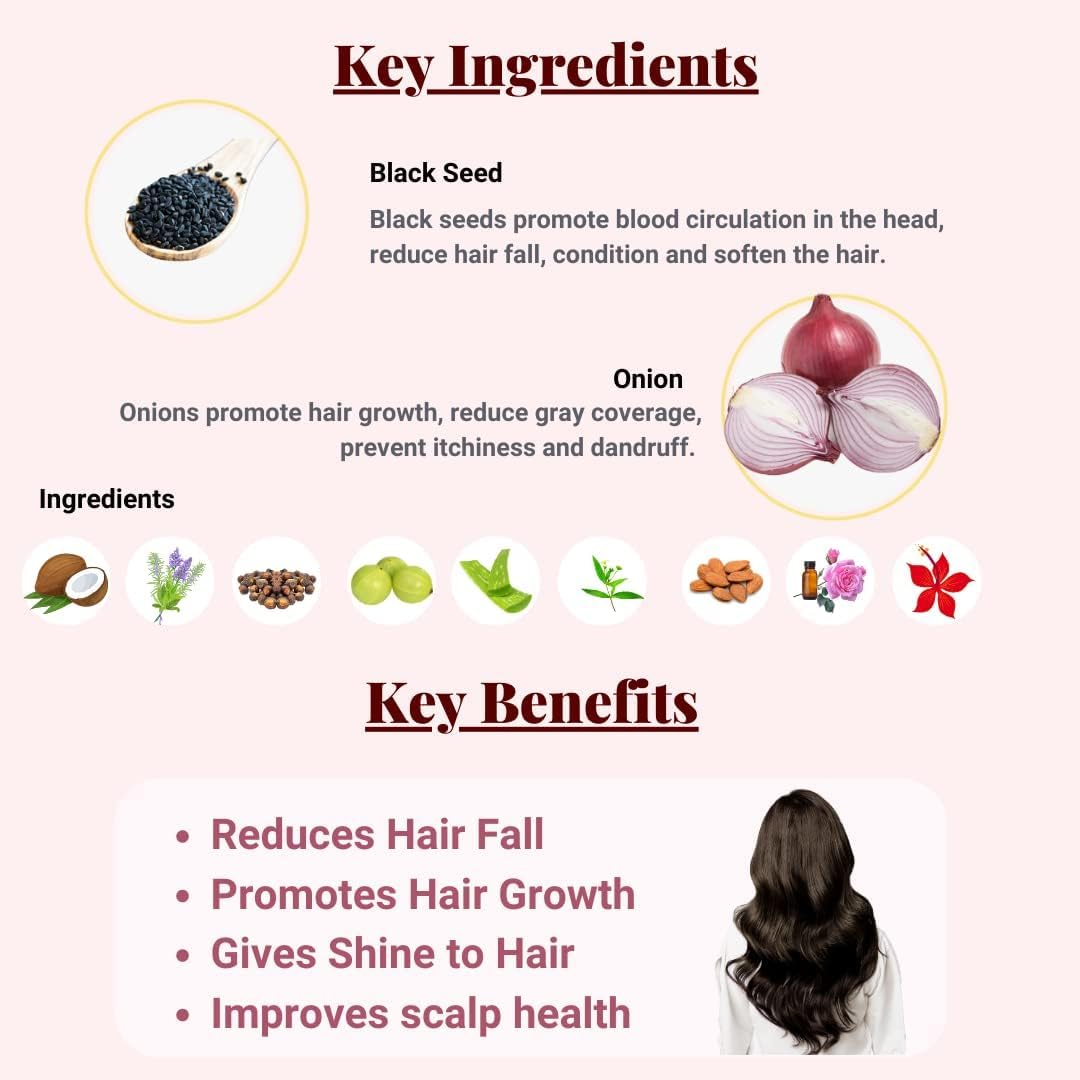 Phillauri Red Onion Shampoo & Conditioner Set for Hair Growth - Sulfate Free & Natural Ingredients for Women & Men - Reduce Hair Fall & Boost Volume - Perfect for Daily Hair Care & Scalp Health
